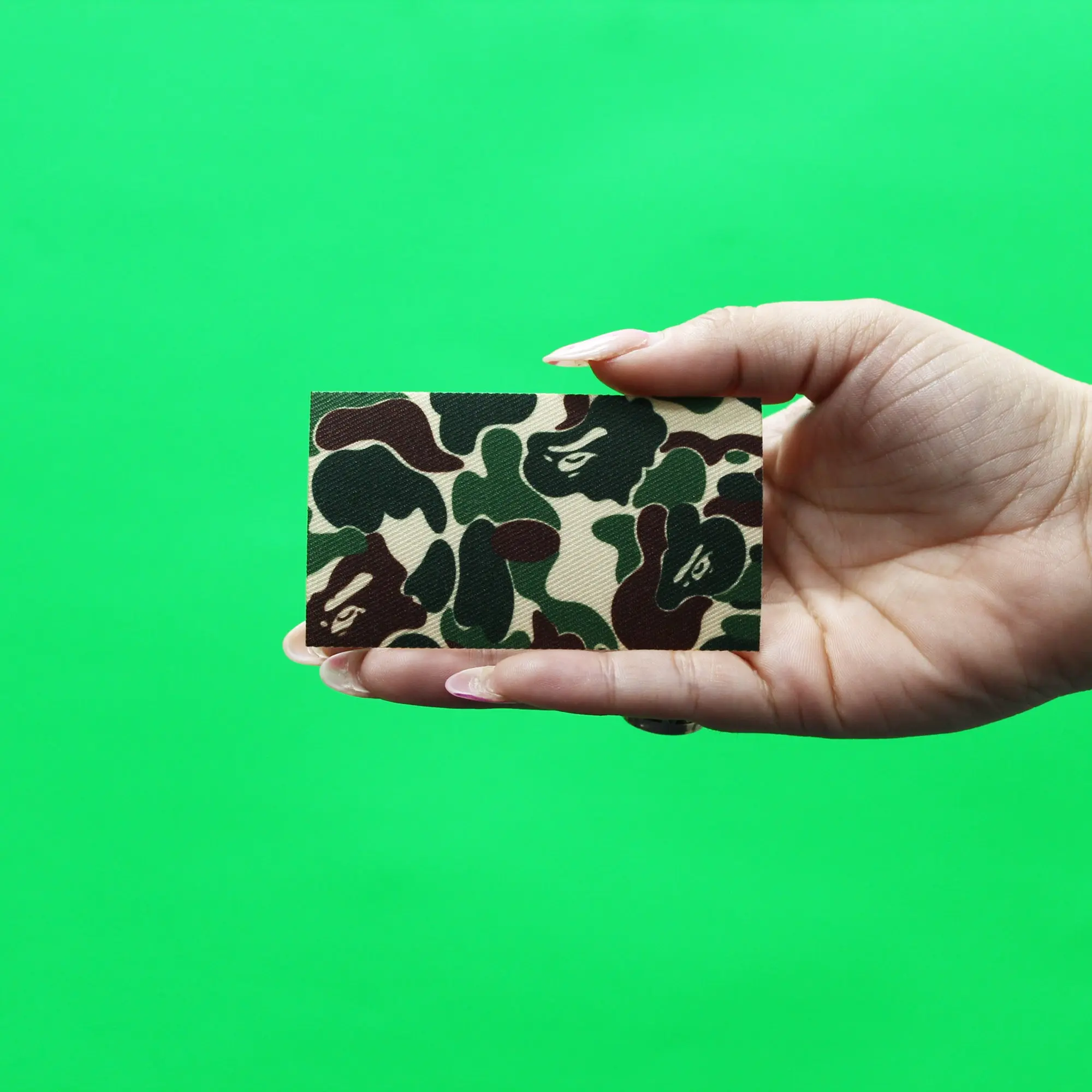 Ape Head Green Camouflage Pattern Box Iron On Foto Patch - Image 2