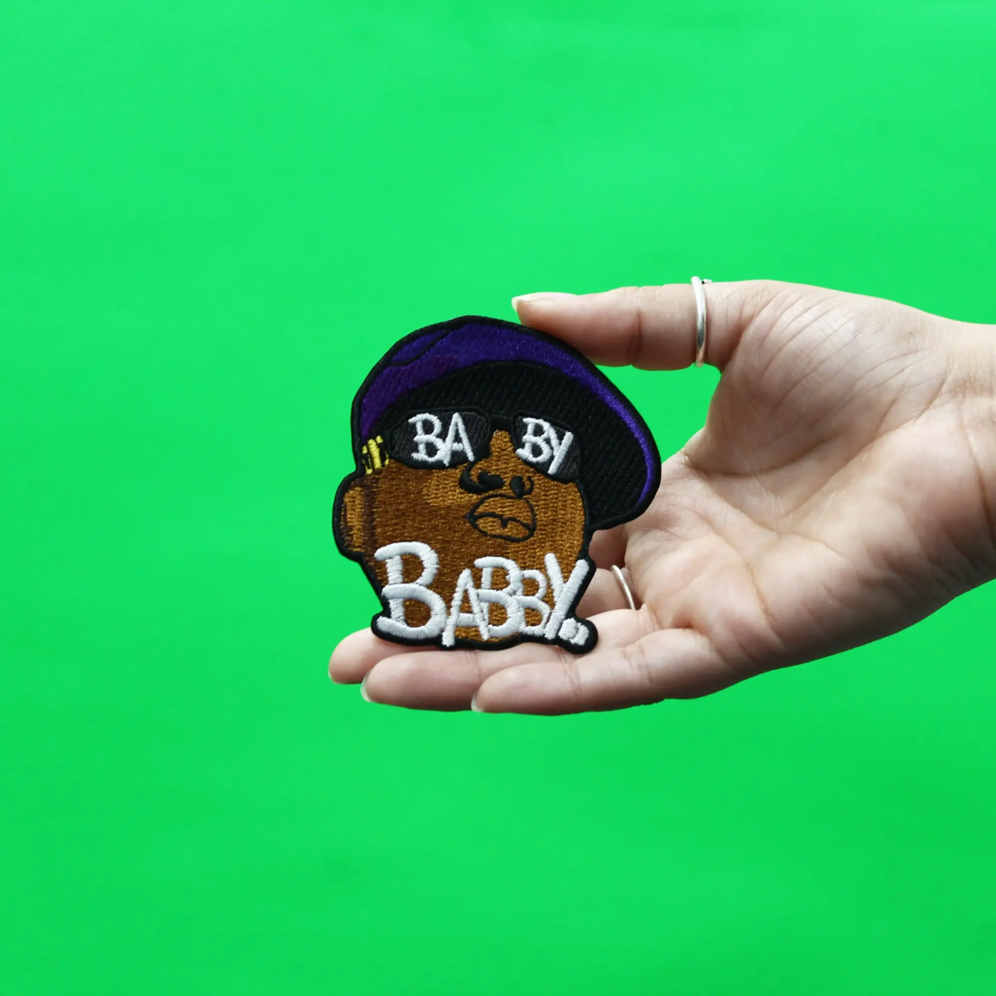 Black Frank White Its All Good Baby Patch East Coast Rapper Embroidered Iron On - Image 2