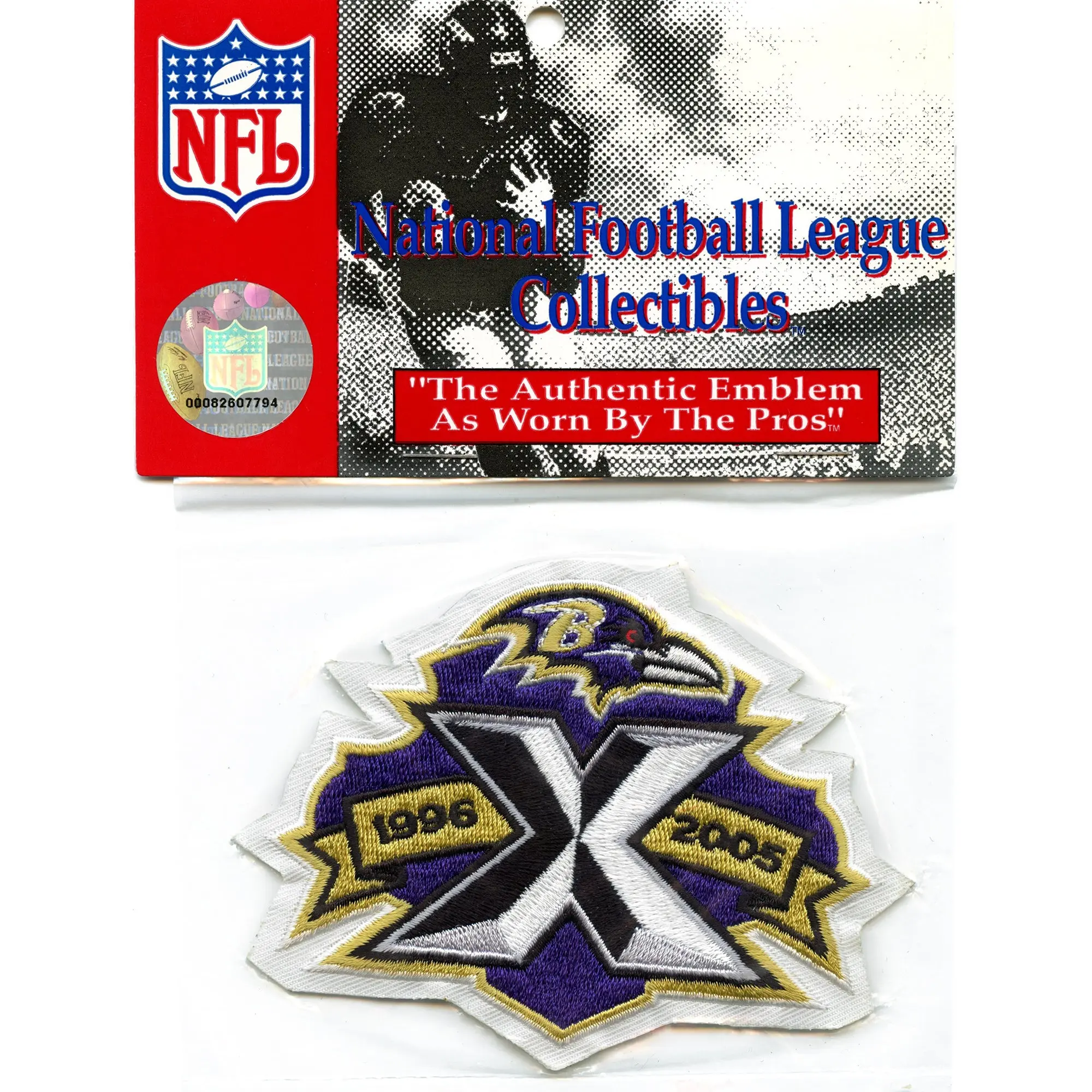 2005 Baltimore Ravens 10th Anniversary Jersey Patch