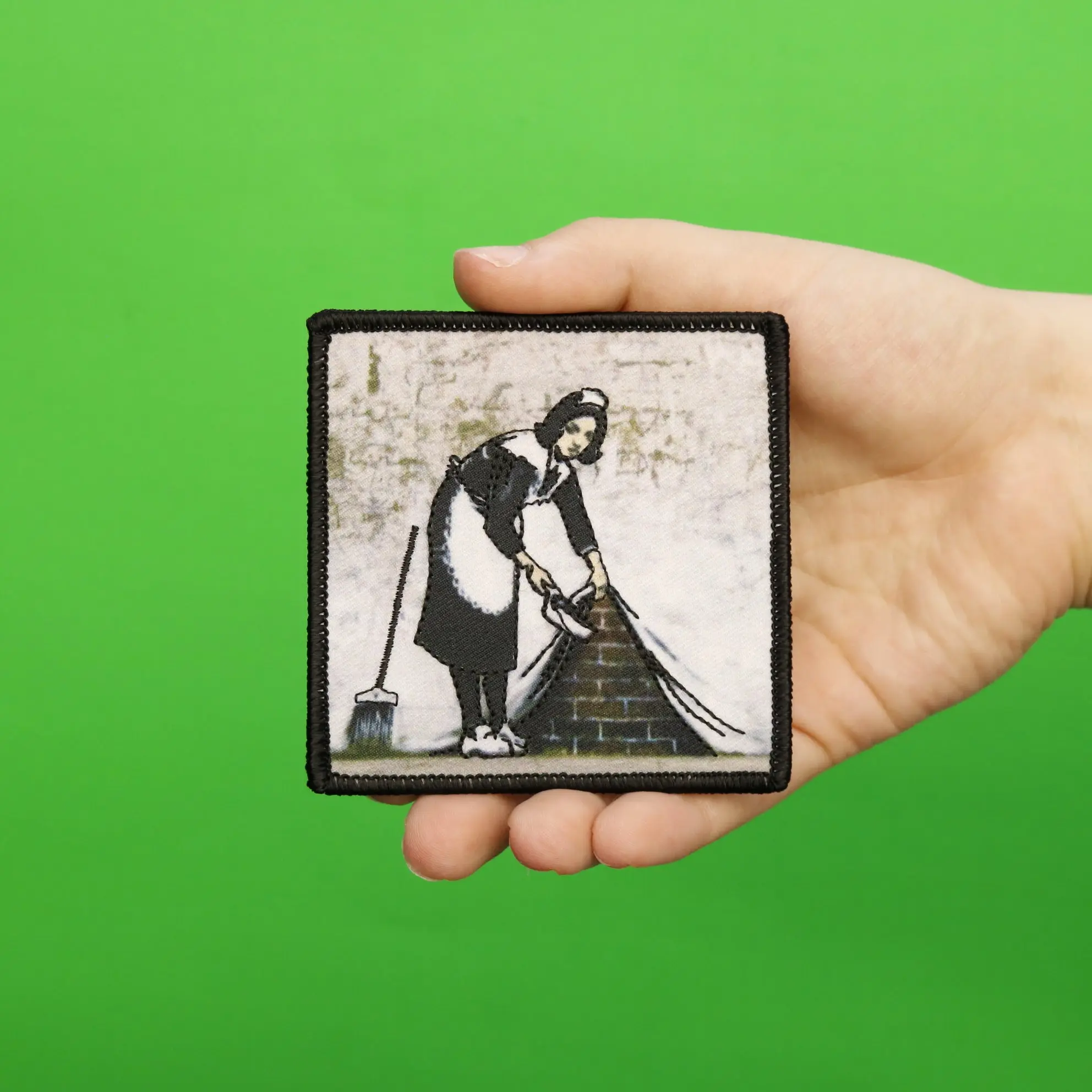 Banksy Camden Maid Embroidered Iron On PhotoPatch - Image 2