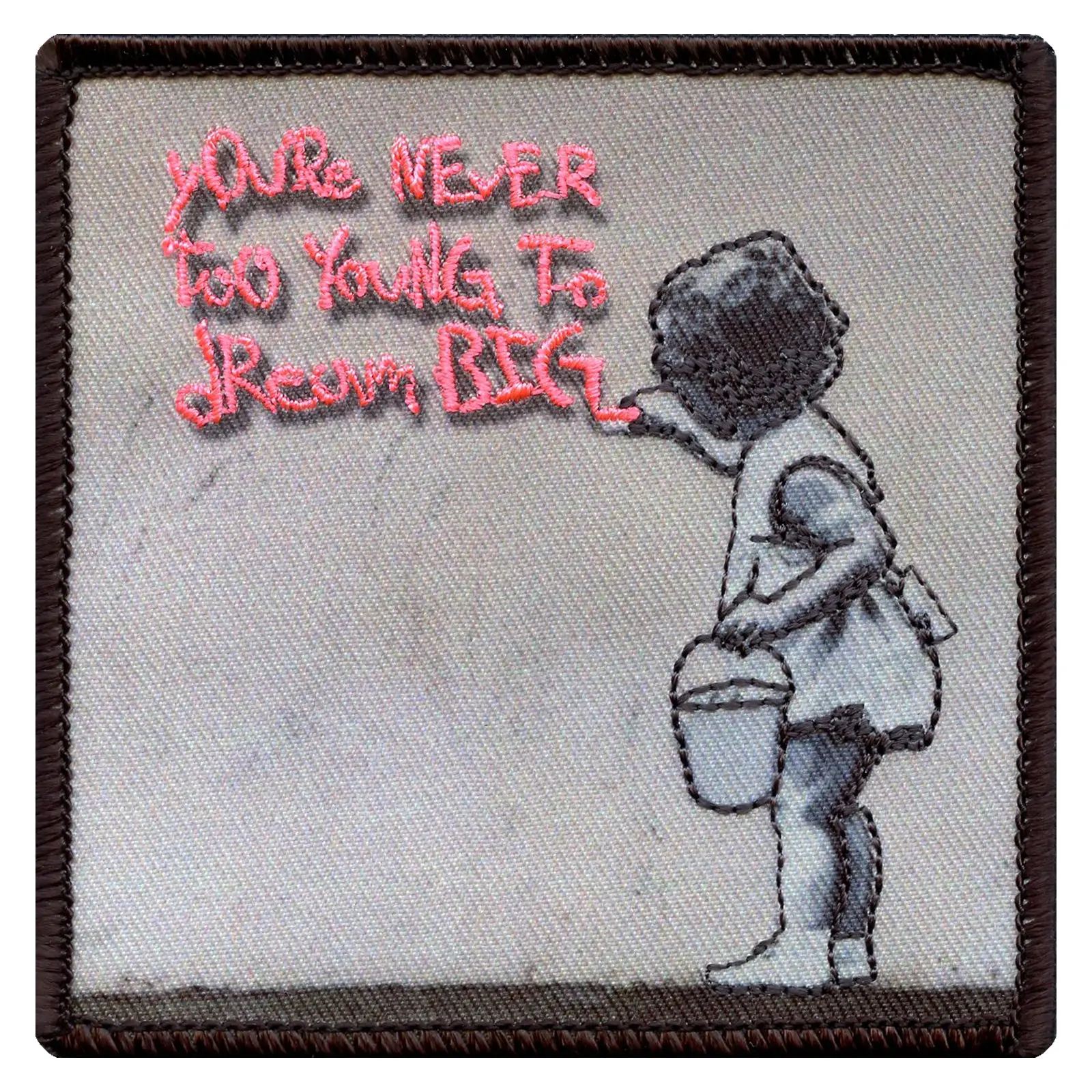 Banksy Dream Big Embroidered Iron On PhotoPatch