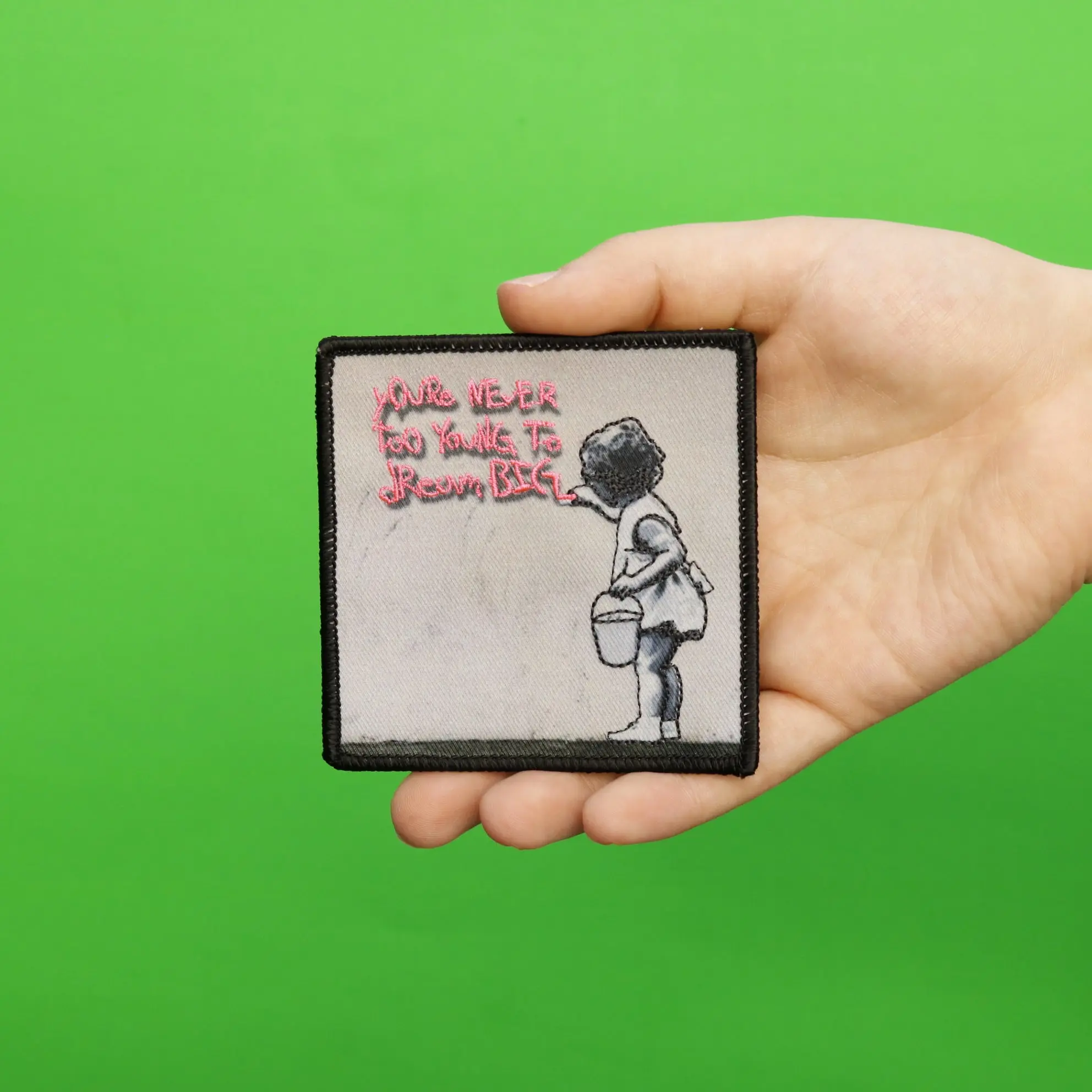 Banksy Dream Big Embroidered Iron On PhotoPatch - Image 2
