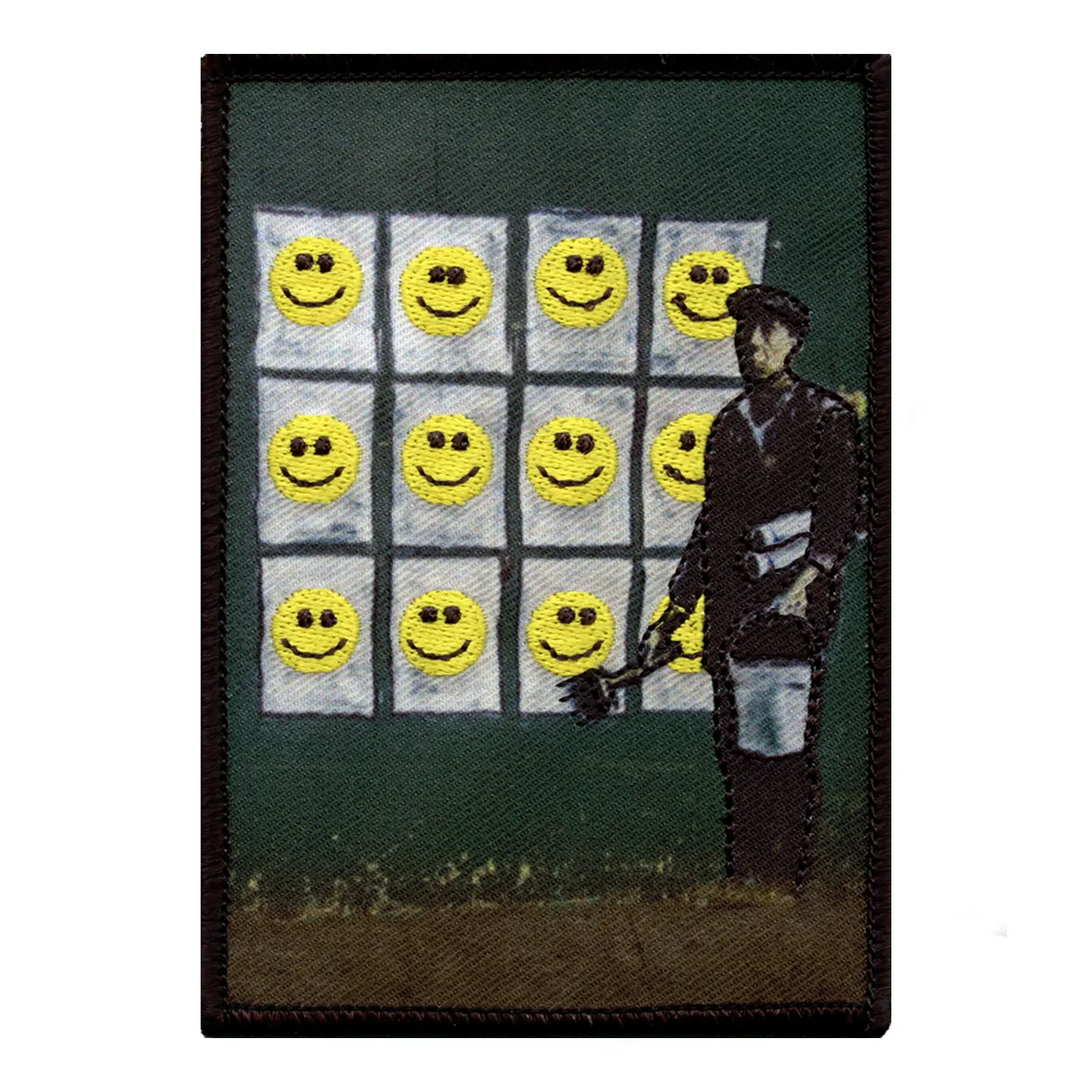 Banksy Happy Face Posters Embroidered Iron On PhotoPatch