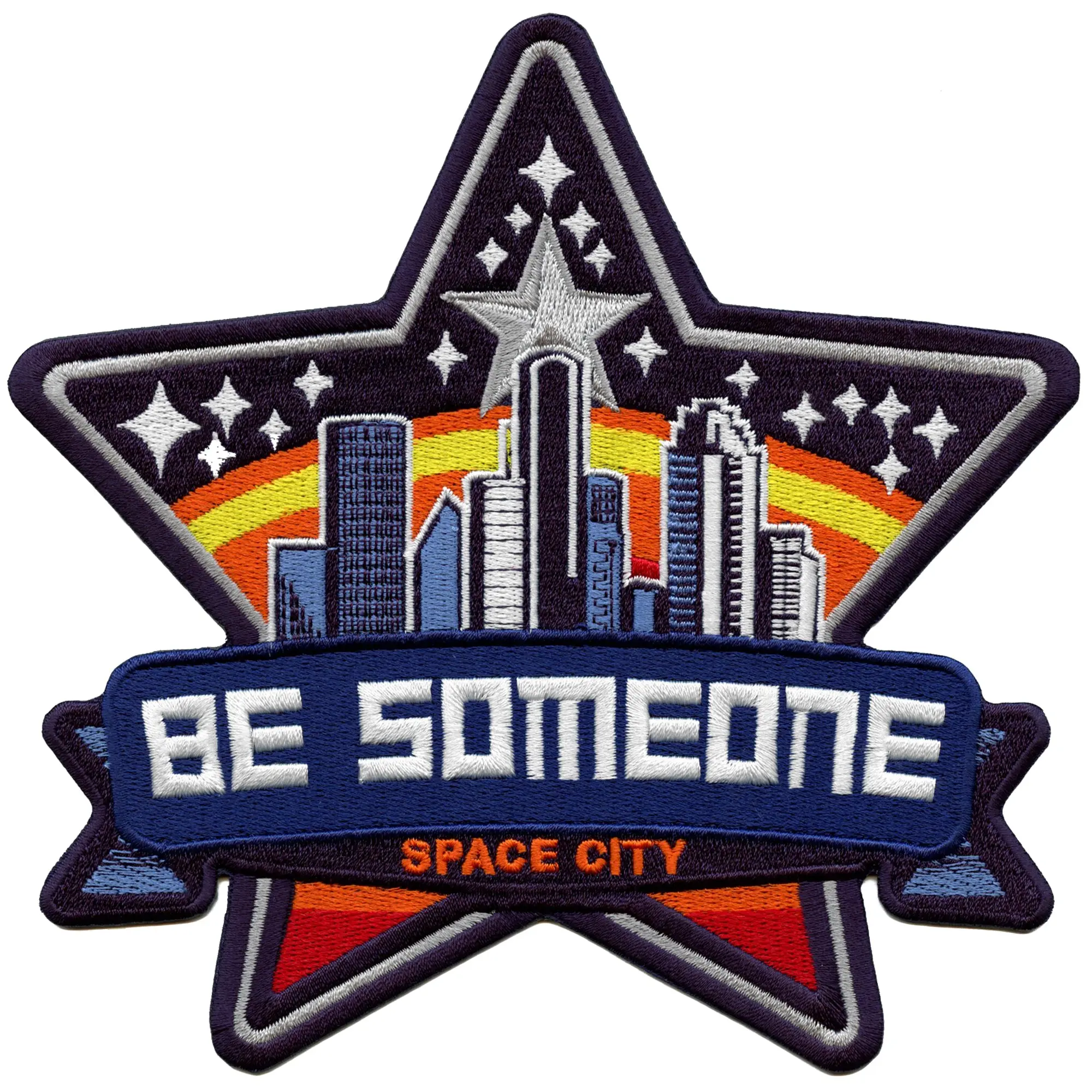 Be Someone Star Skyline Patch Houston Space City Embroidered Iron On