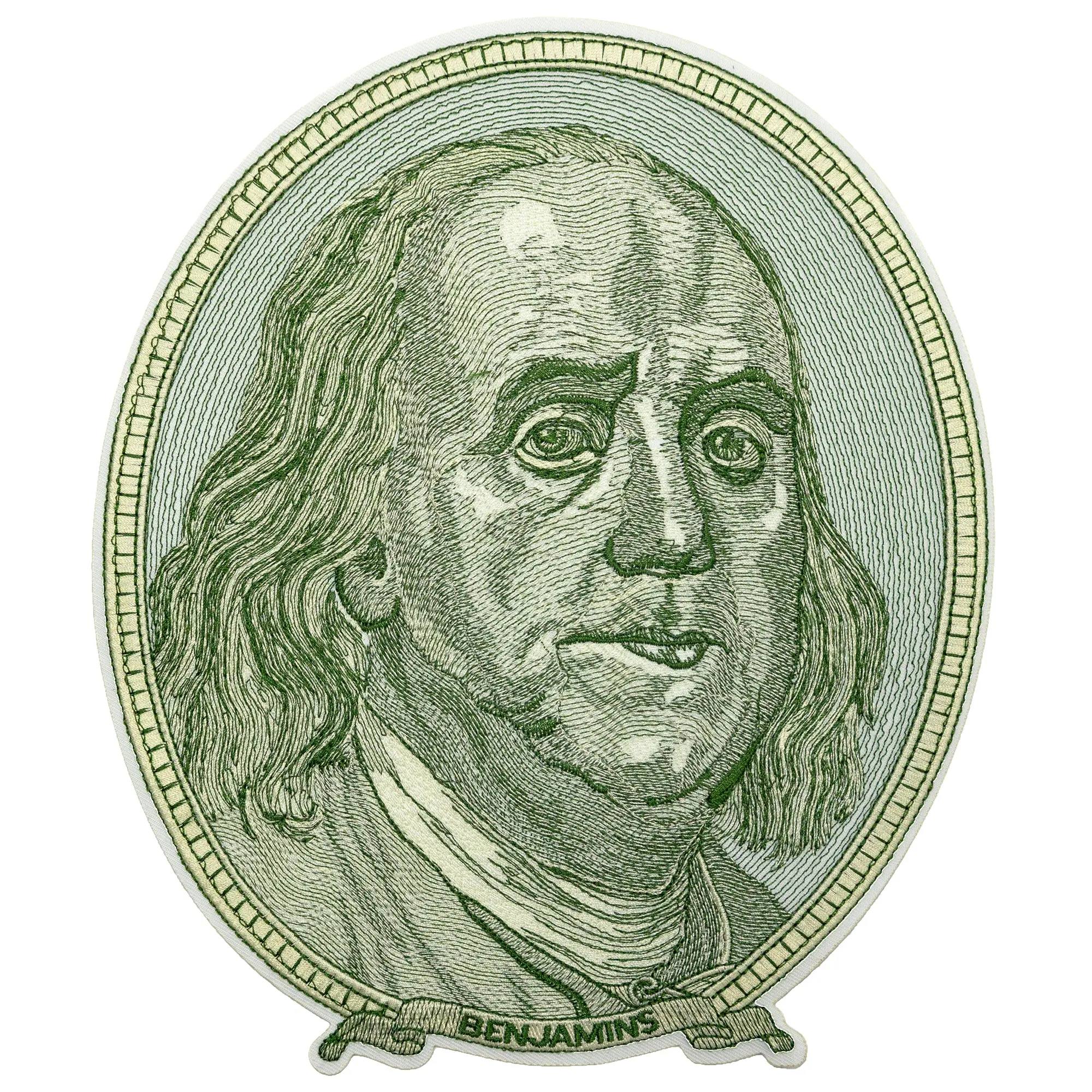 Benjamin Franklin Money Back Patch Cash XL Jacket Embroidered Iron On