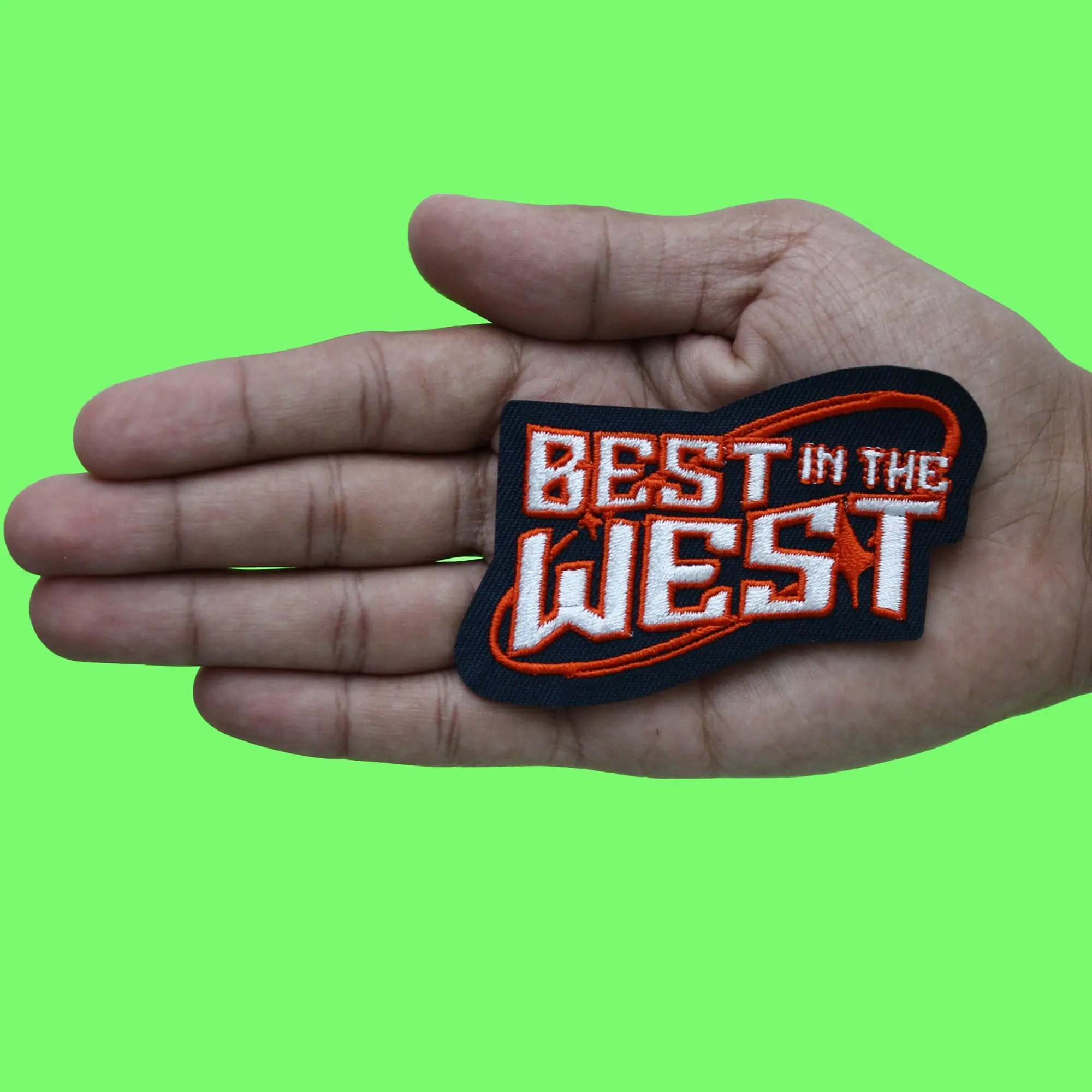 Best In The West Baseball Patch Houston Texas Embroidered Iron On - Image 2