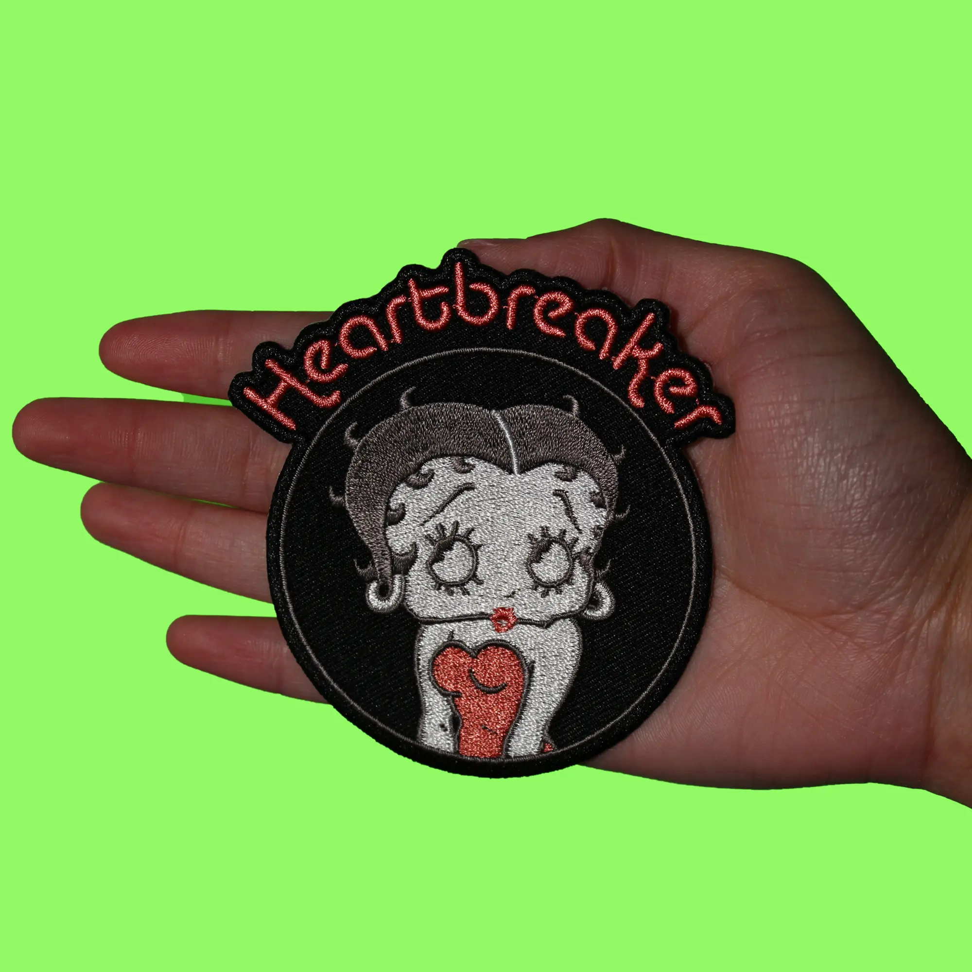 Betty Boop Heartbreaker Patch Retro Cartoon TV logo Embroidered Iron On - Image 2