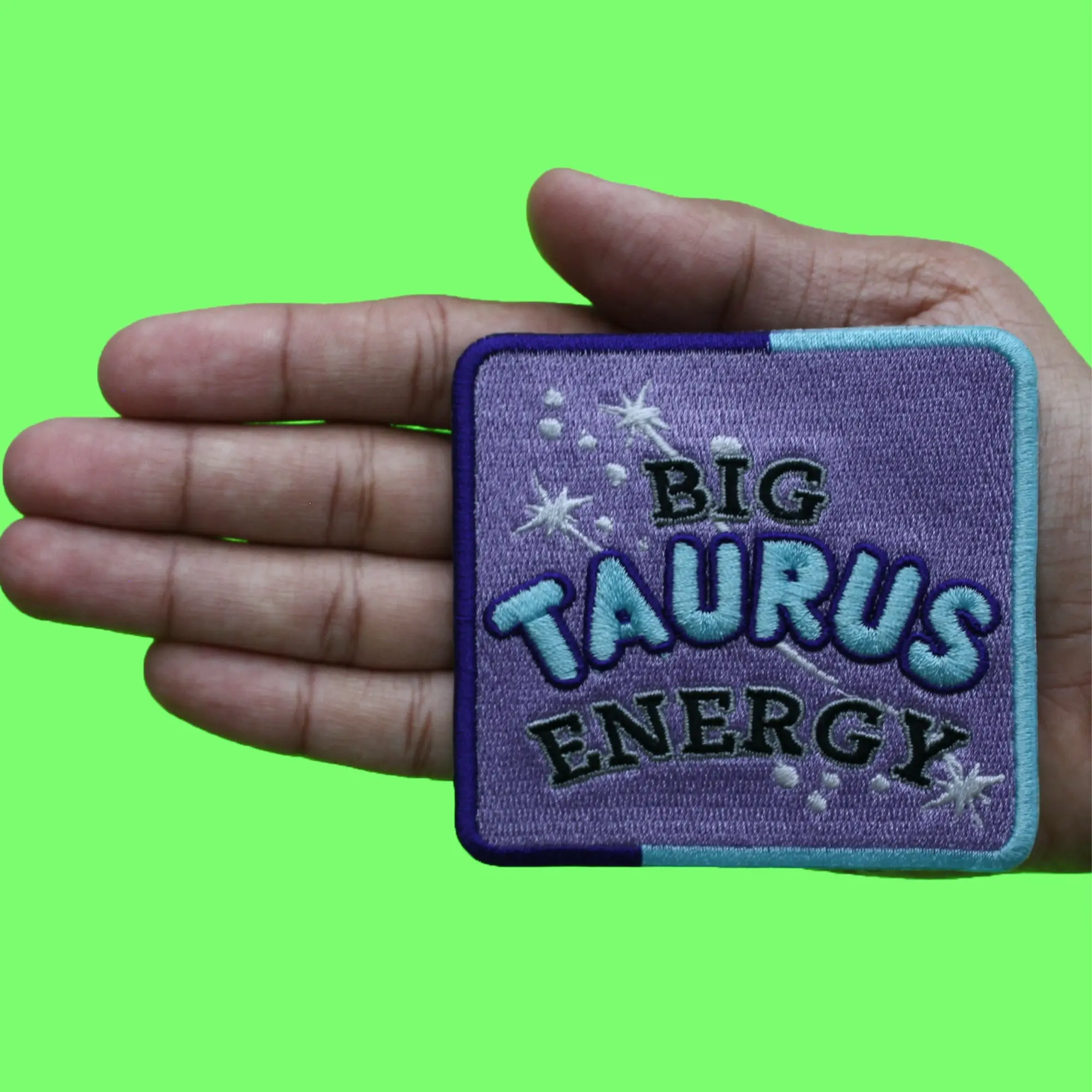 Big Taurus Energy Patch Constellation Zodiac Box Embroidered Iron On - Image 2