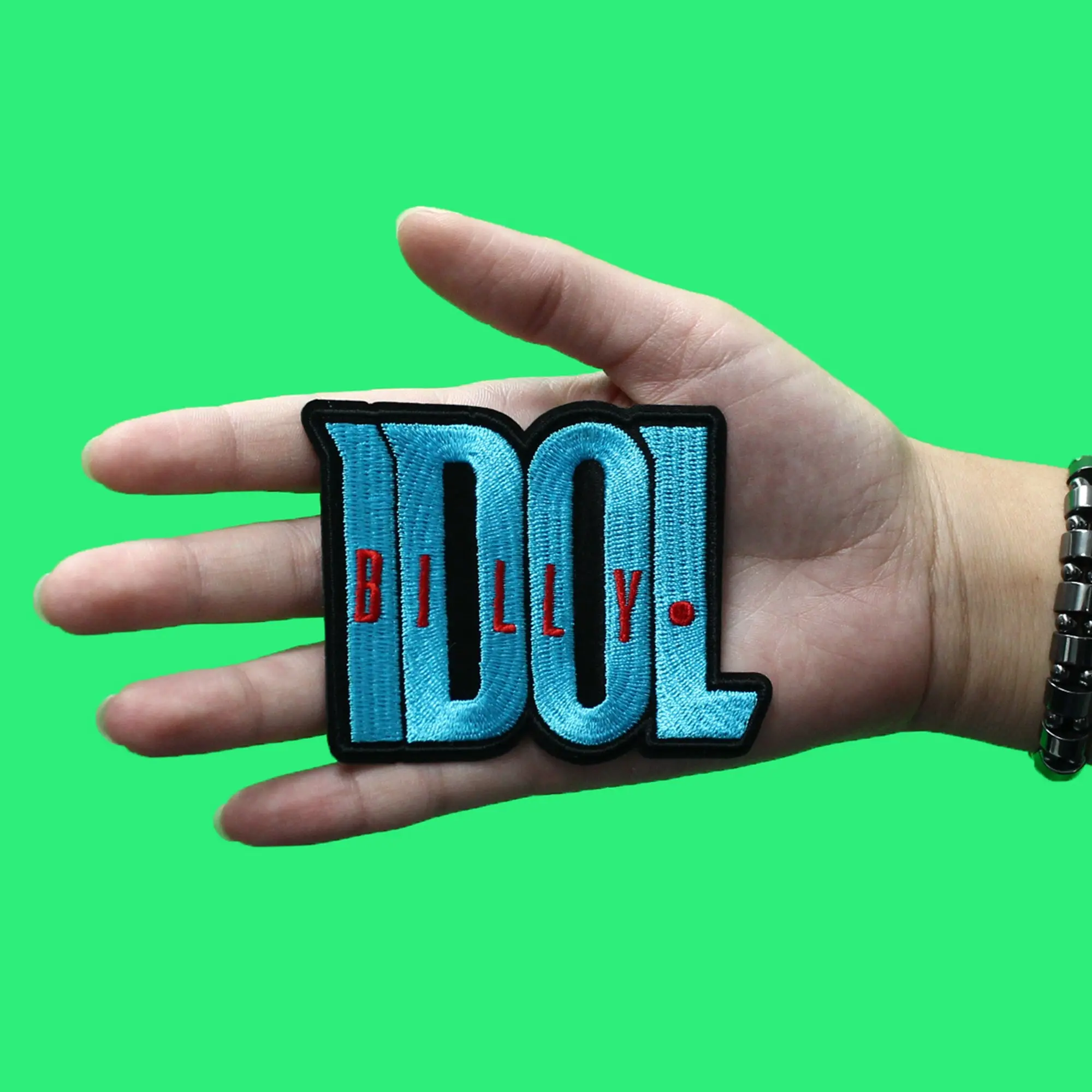 Billy Idol Logo Patch Punk Rock Icon Embroidered Iron On - Image 2