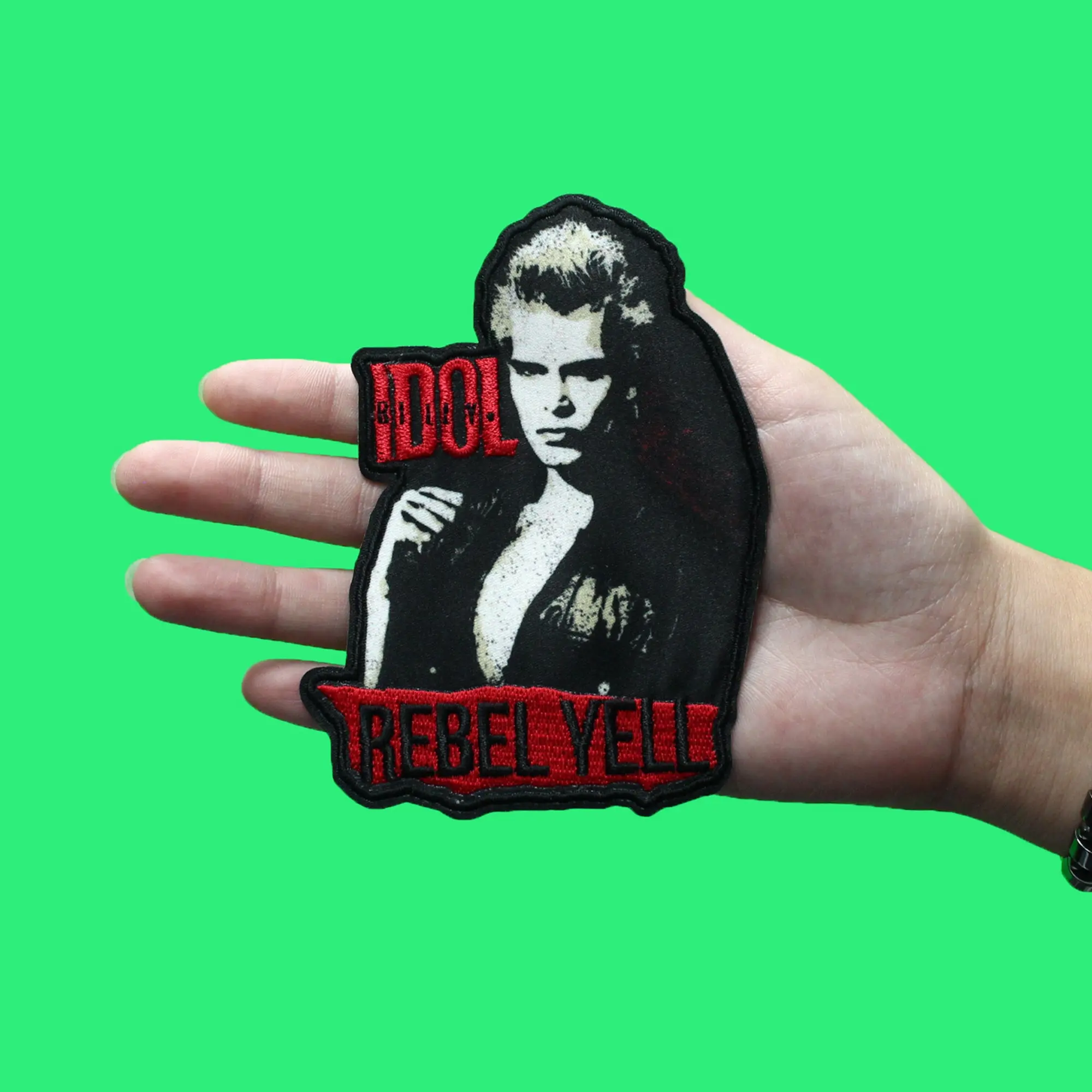Billy Idol Rebel Yell Patch Fist 70s Rock Icon Sublimated Embroidery Iron On - Image 2