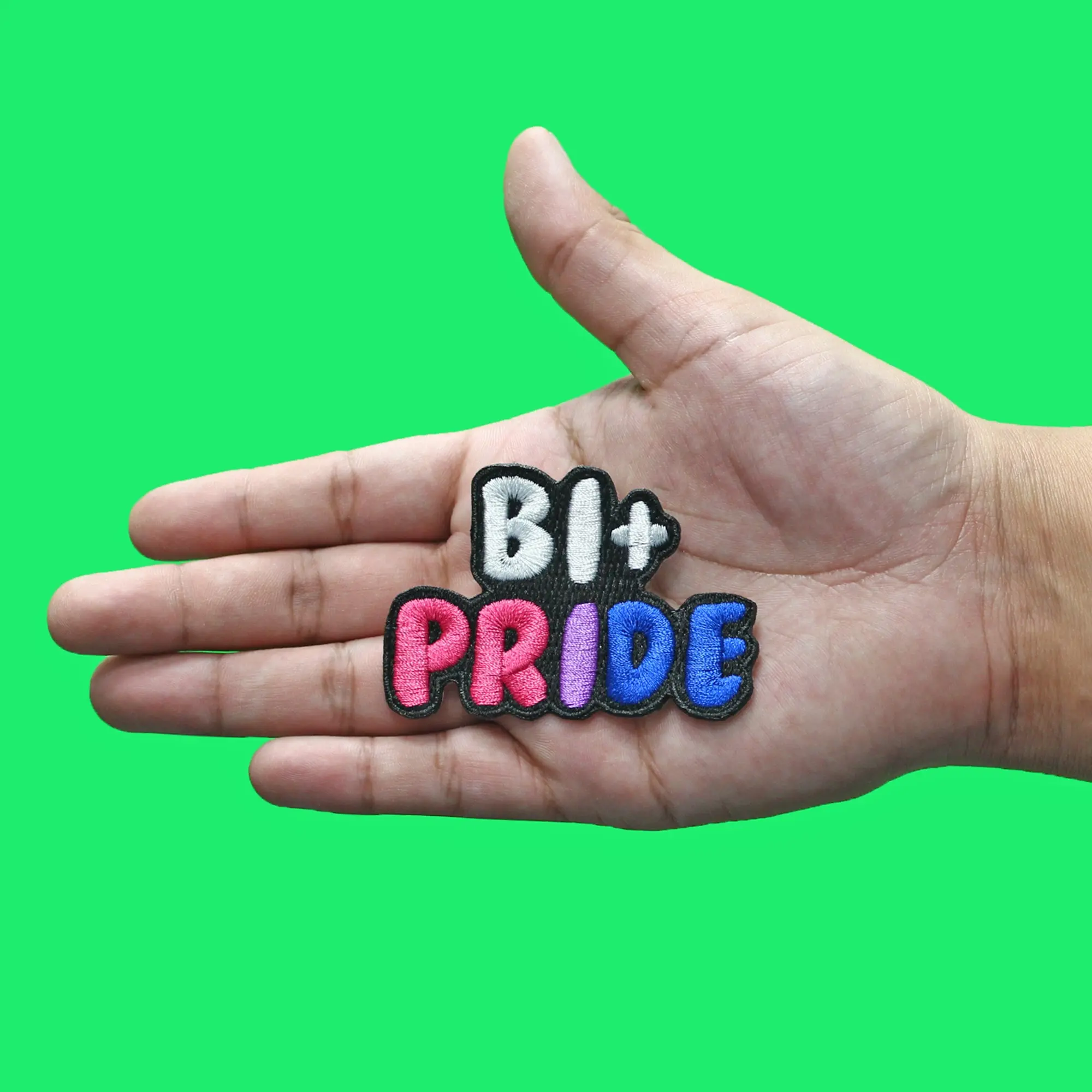 Bisexual Pride Colors Script Patch Women Rainbow Men Embroidered Iron On - Image 2