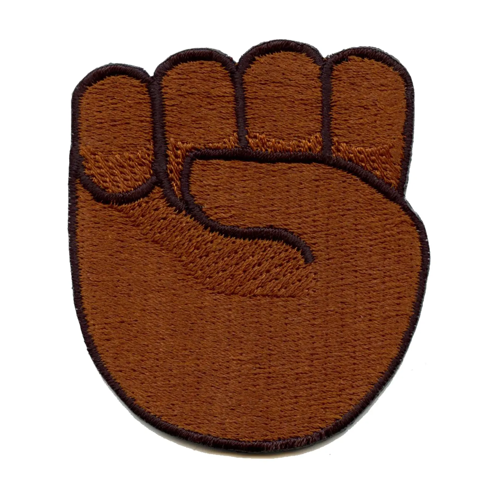 Black Fist Embroidered Iron On Patch