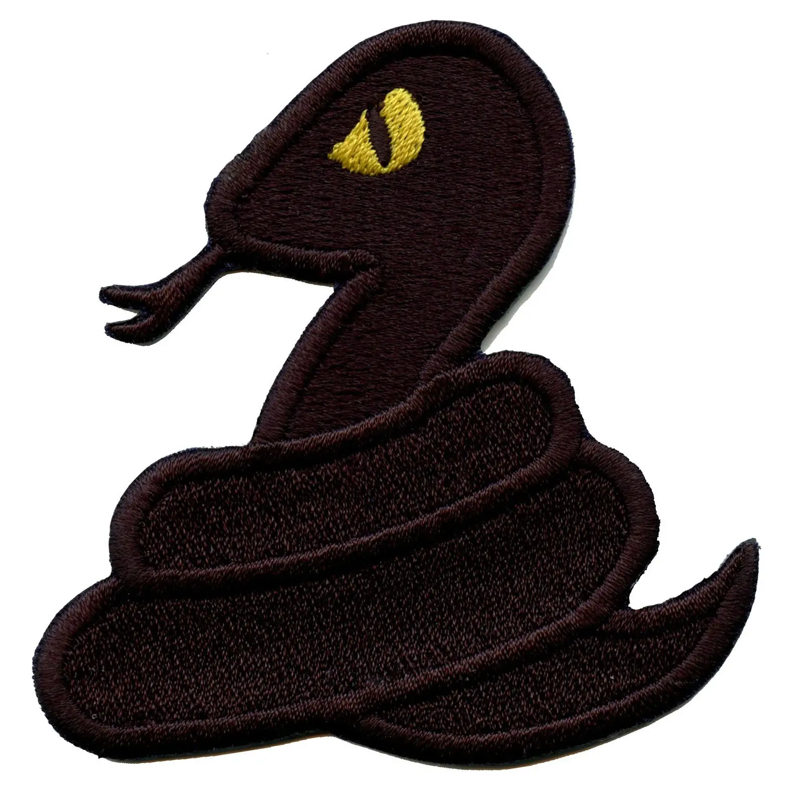 Black Mamba Snake Embroidered Iron On Patch