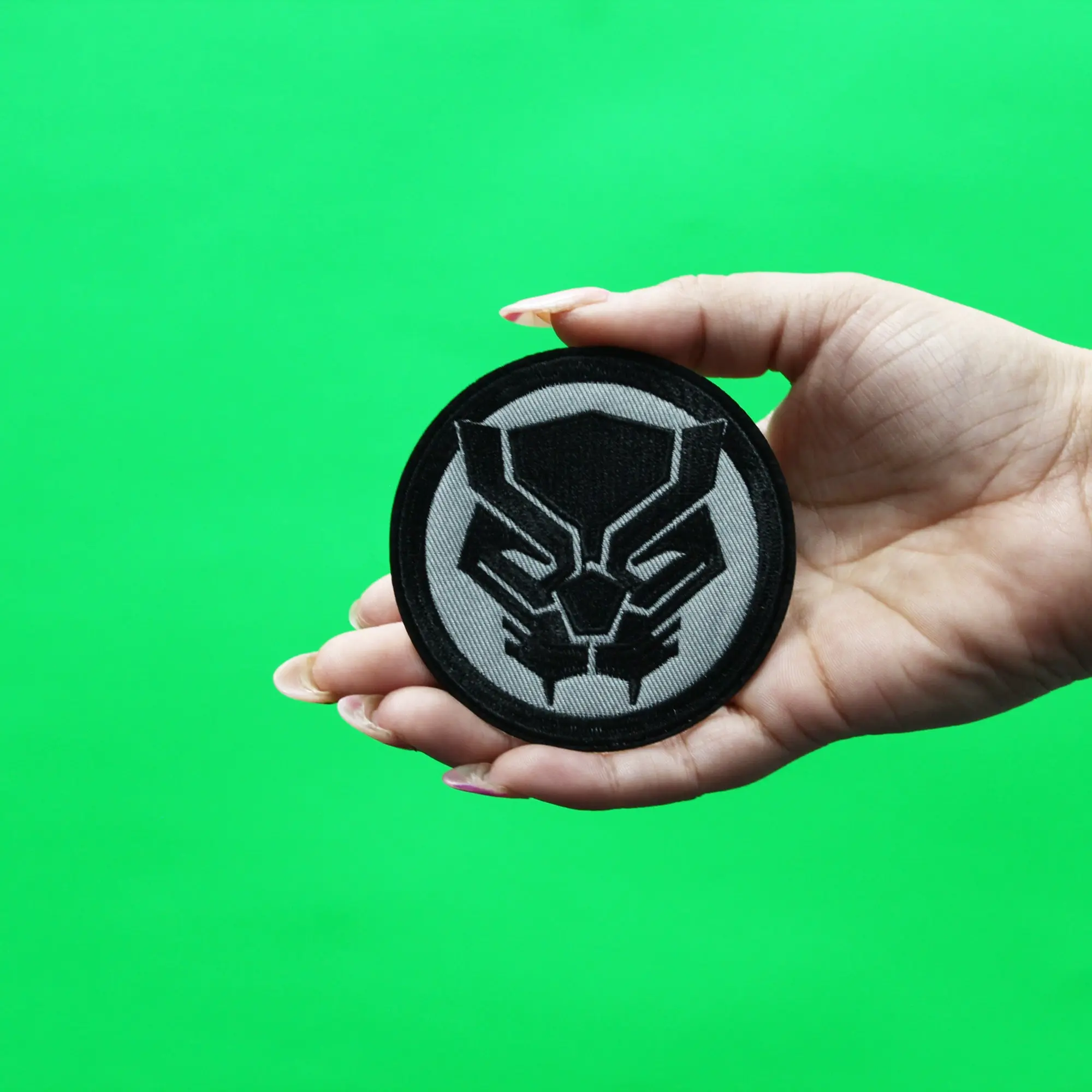 Marvel Black Panther Patch Mask Logo Embroidered Iron On - Image 3