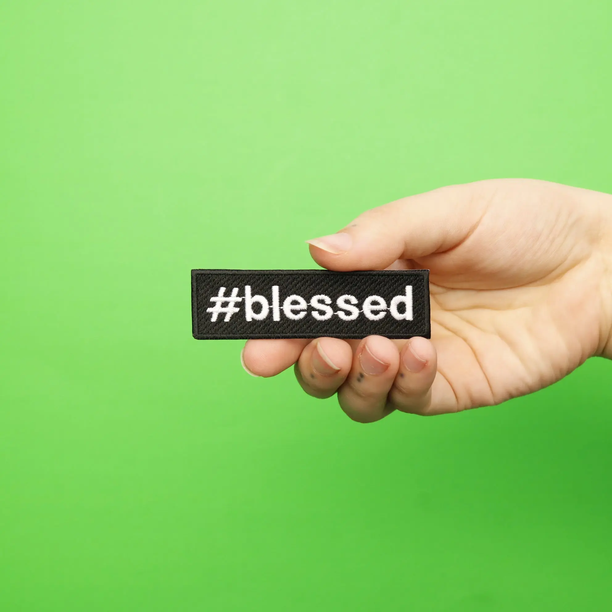 #blessed Embroidered Iron On Patch - Image 2