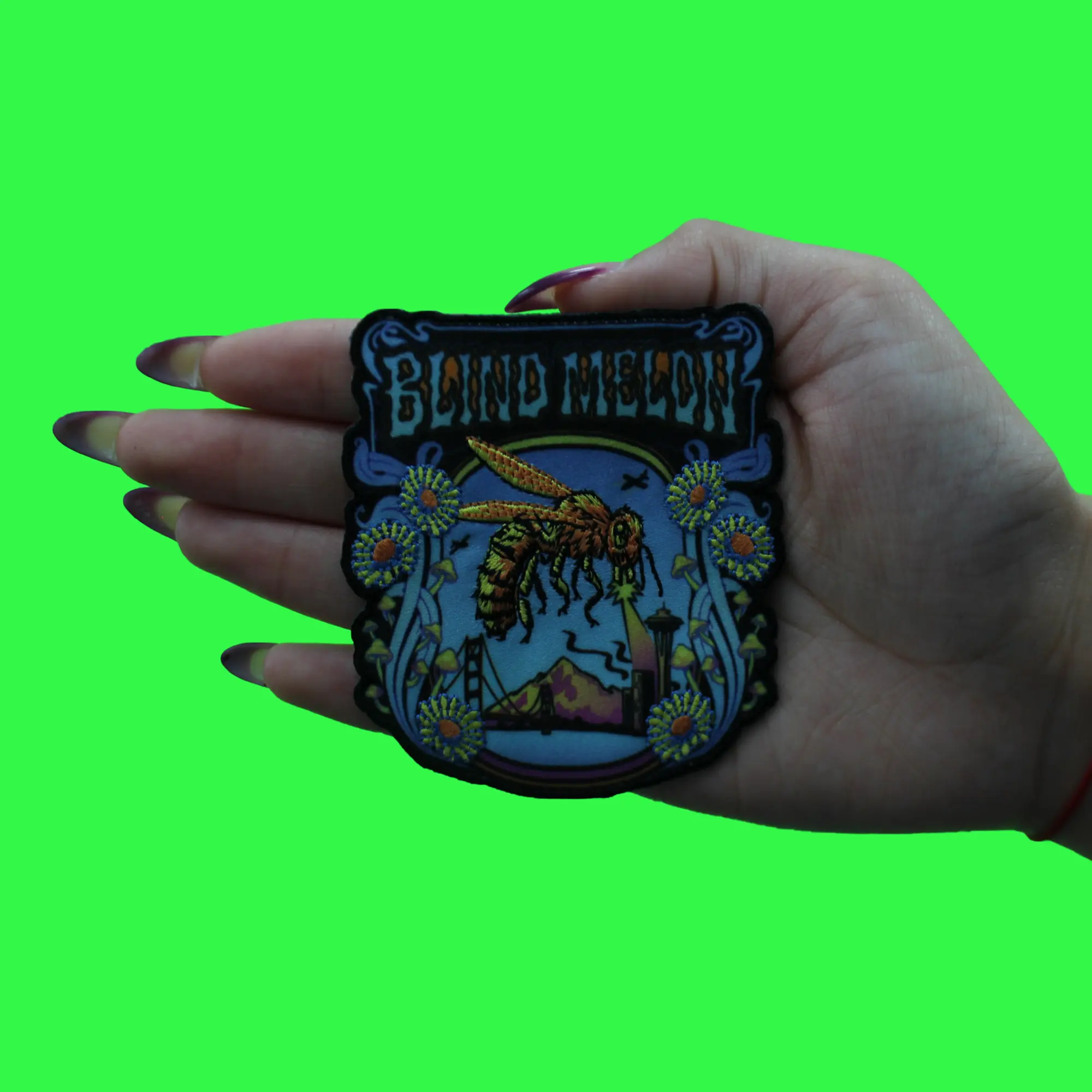 Blind Melon Bee Attack Patch Classic Rock Band Sublimation Iron On - Image 2