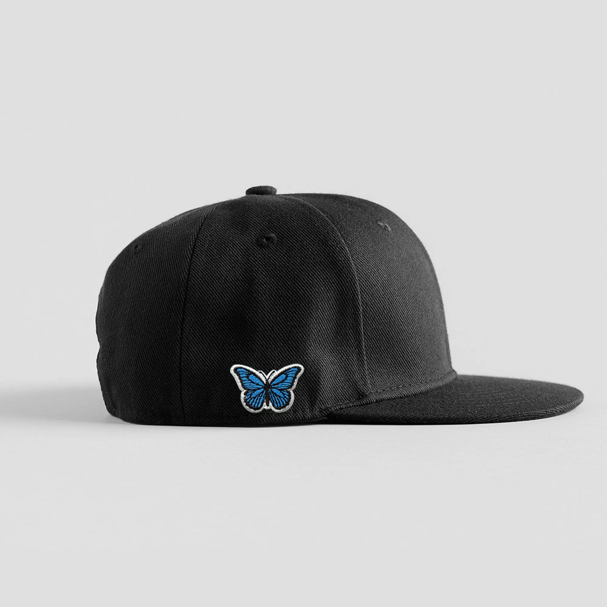 Blue Butterfly Hat Patch Embroidered Iron On - Image 3