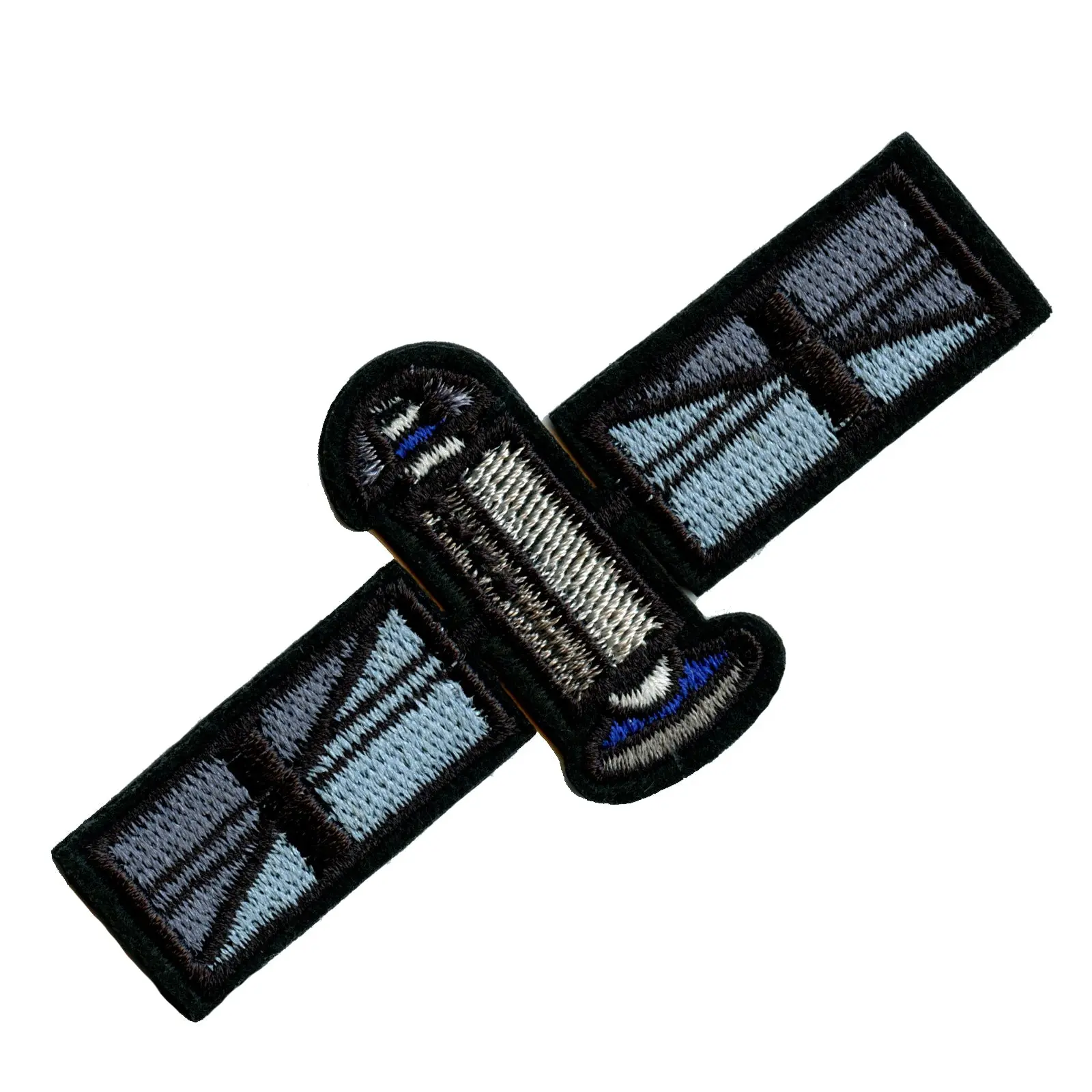Blue Space Satellite Embroidered Iron On Patch