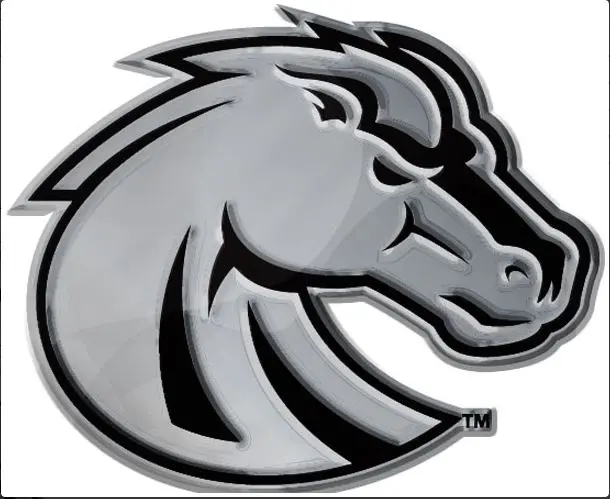 Boise State Broncos Premium Solid Metal Chrome Plated Car Auto Emblem