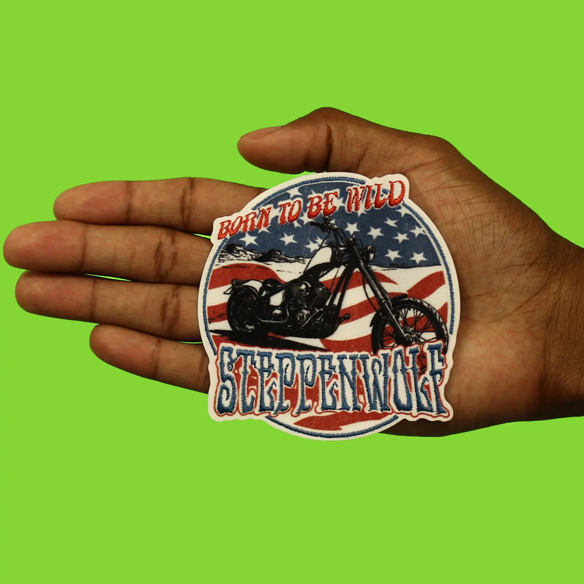 Born To Be Wild Patch Steppenwolf Rock Band Sublimated Embroidered Iron On - Image 2