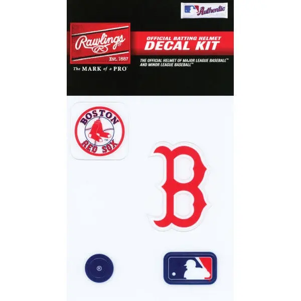 Boston Red Sox MLB Batting Helmet Decal Kit