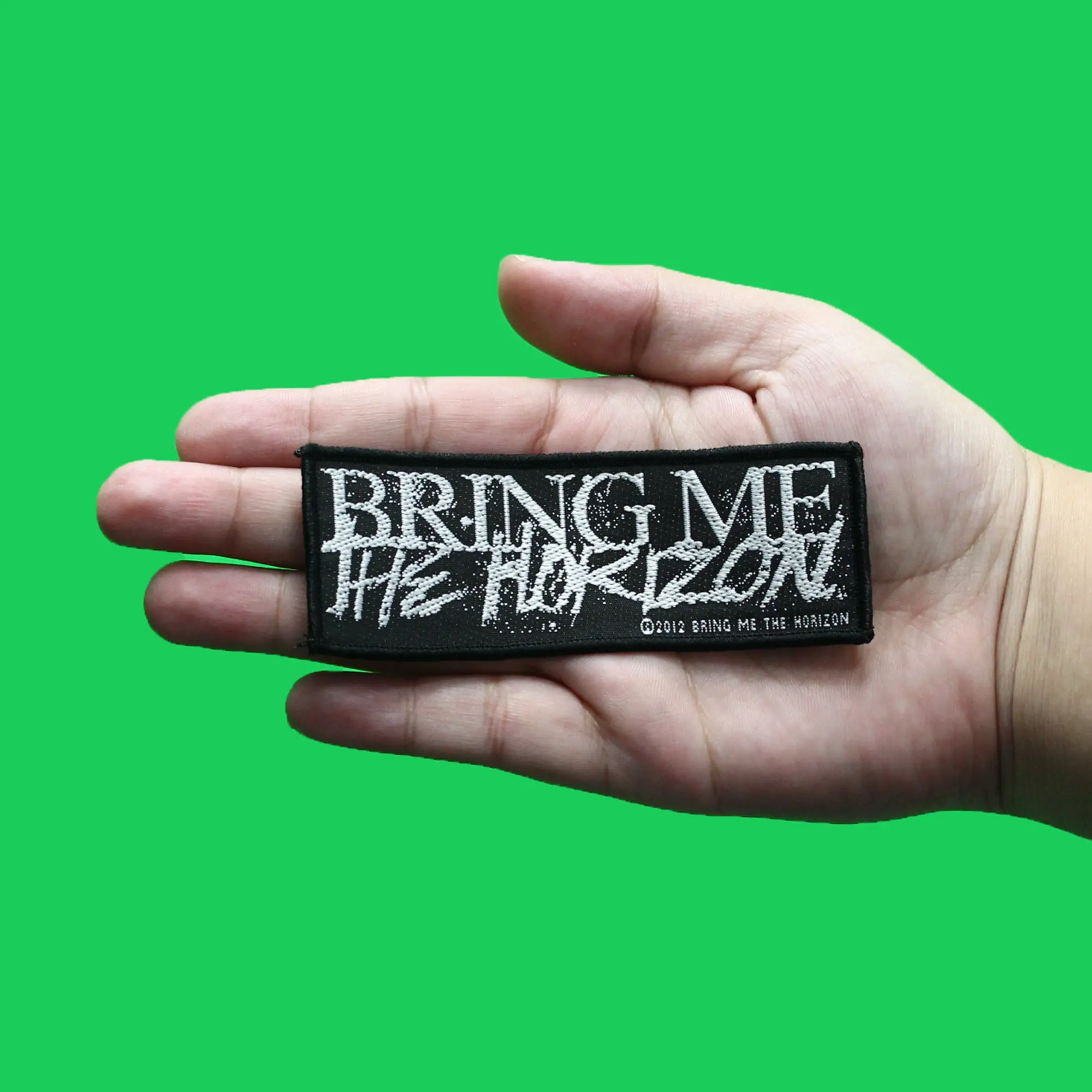 Bring Me The Horizon Horror Logo Patch Heavy Metal Band Woven Sew On - Image 2