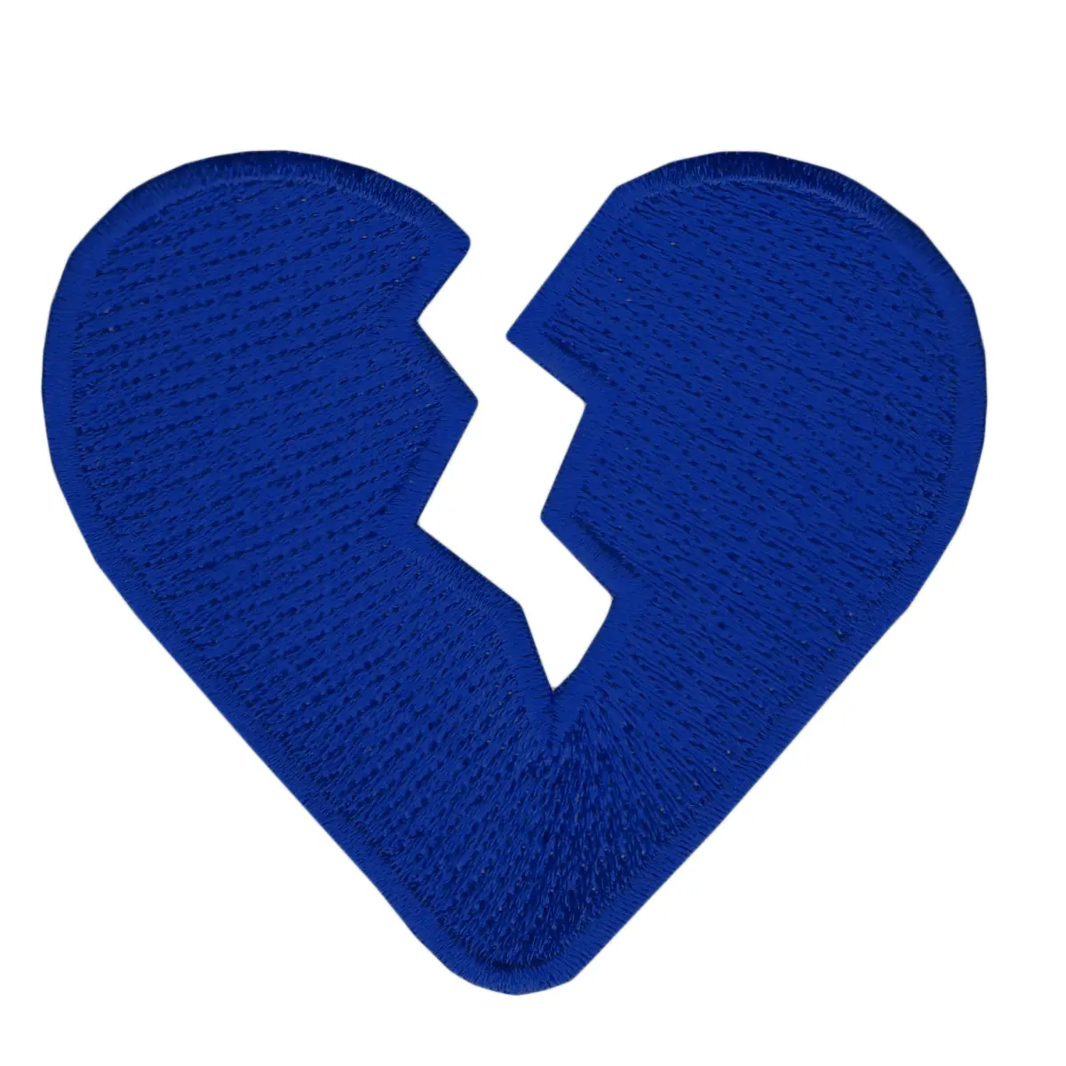 Broken Heart Embroidered Iron On Patch - Image 2