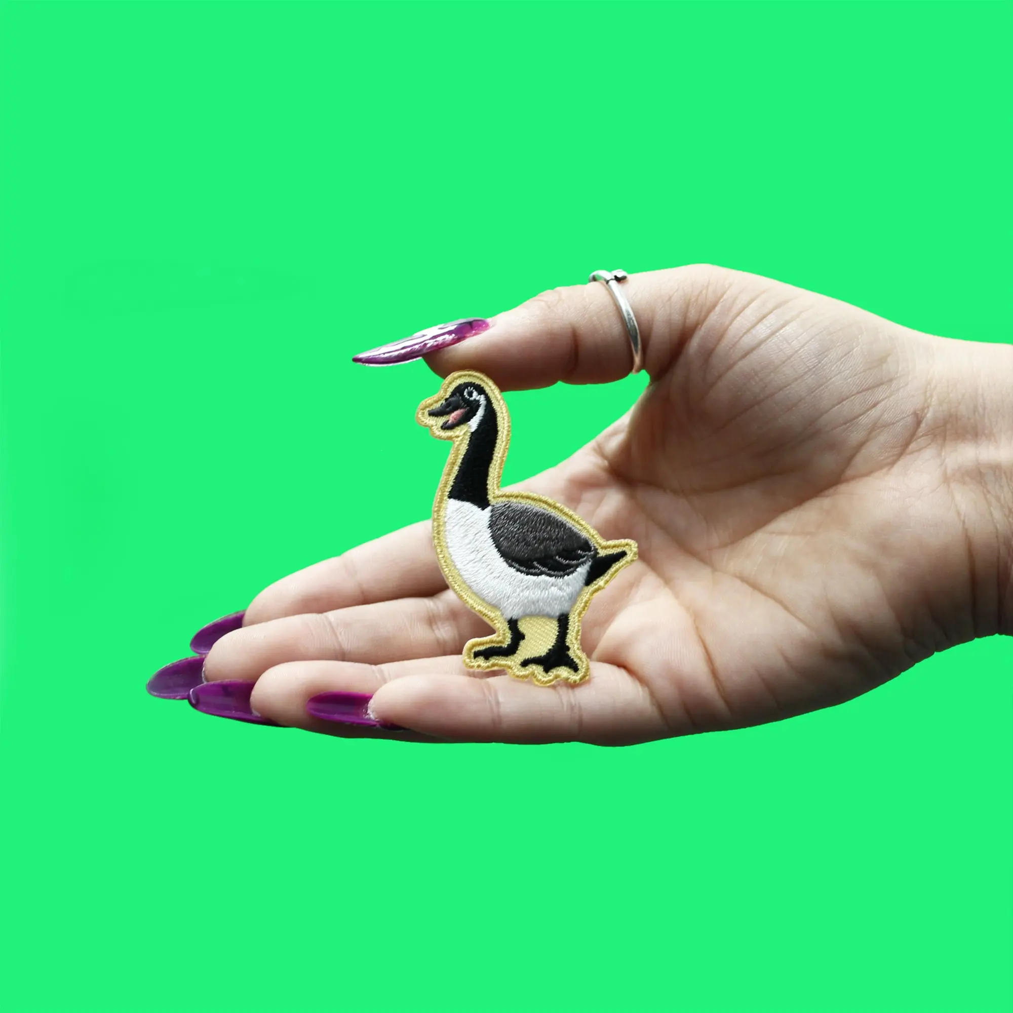 Canada Goose Patch Migrating Bird Embroidered Iron On - Image 2