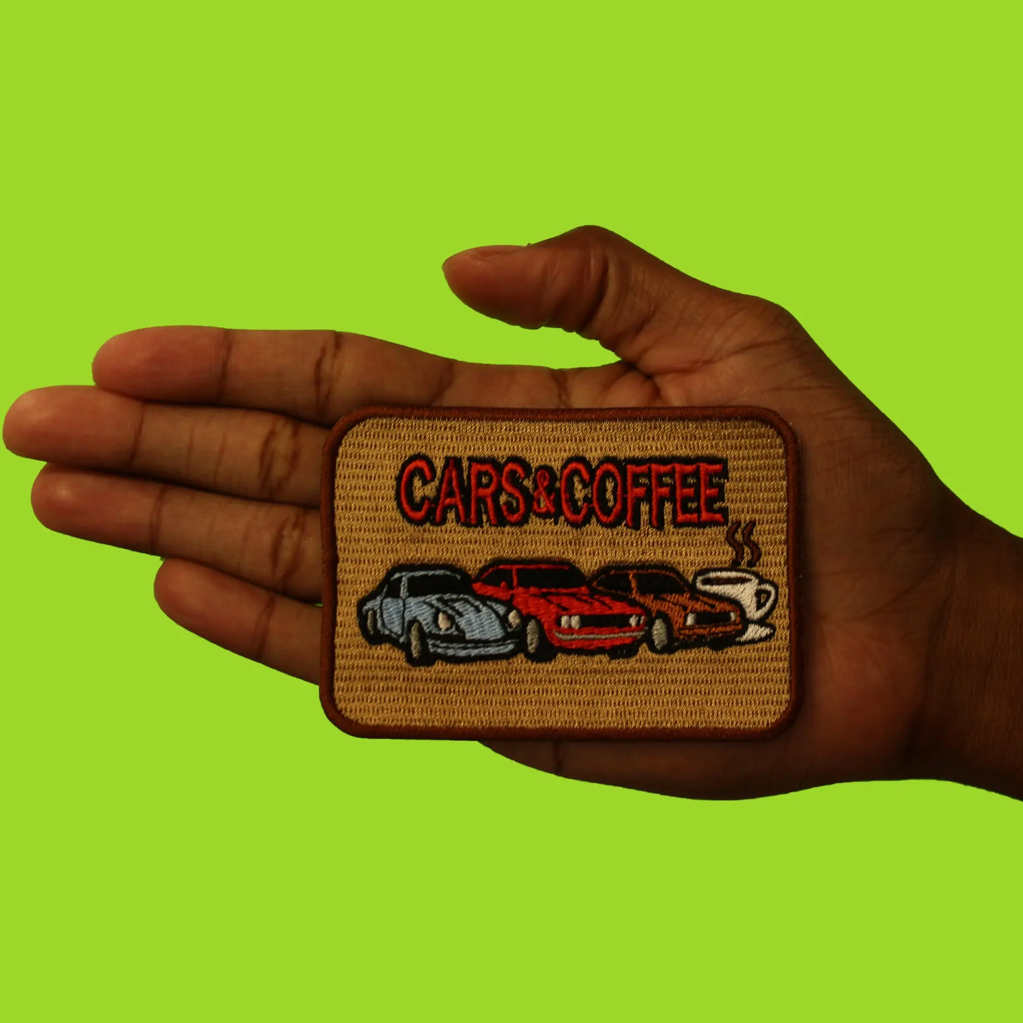 Cars And Coffee Patch Car Culture Hobby Embroidered Iron On - Image 2