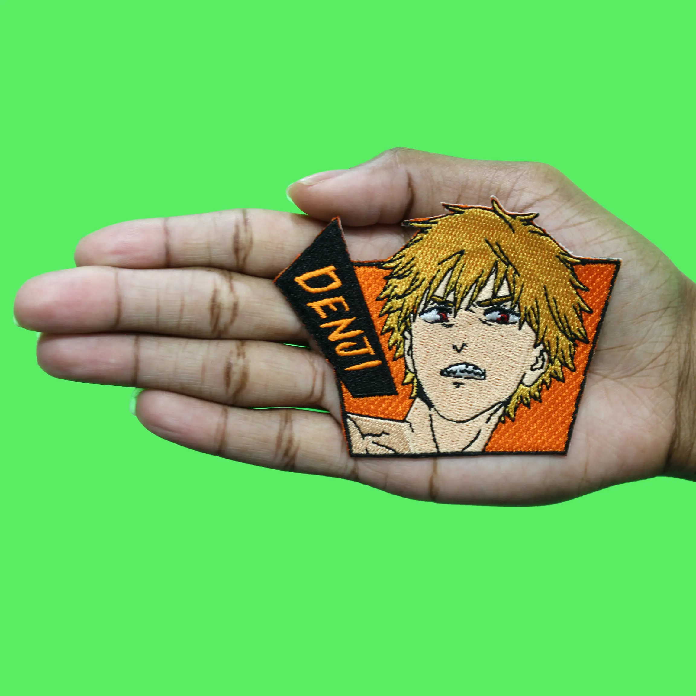 Chainsaw Man Denji Script Patch Shonen Action Manga  Embroidered Iron On - Image 2