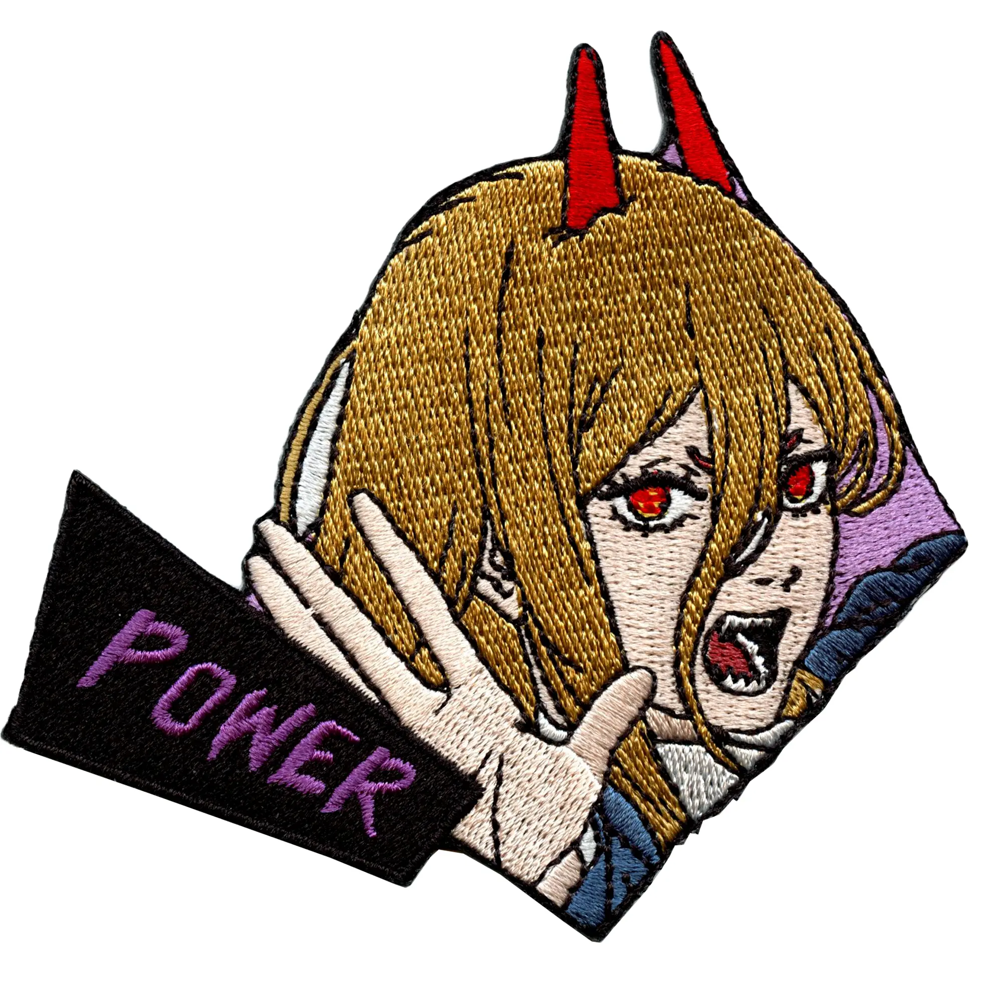 Chainsaw Man Power Box Patch Blood Devil Character Embroidered Iron On