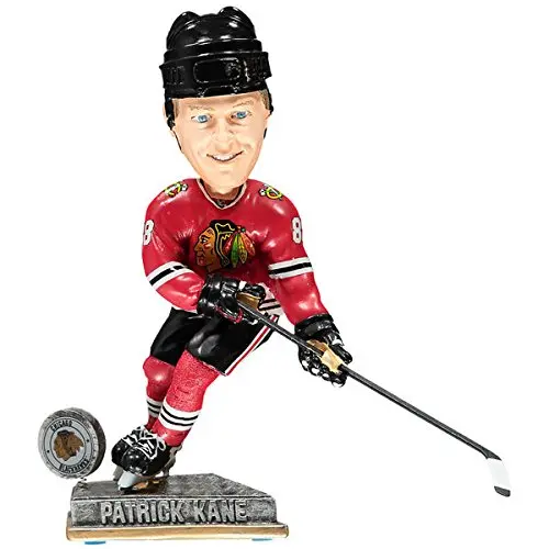 Chicago Blackhawks Patrick Kane #88 Springy Logo Action Road Bobblehead