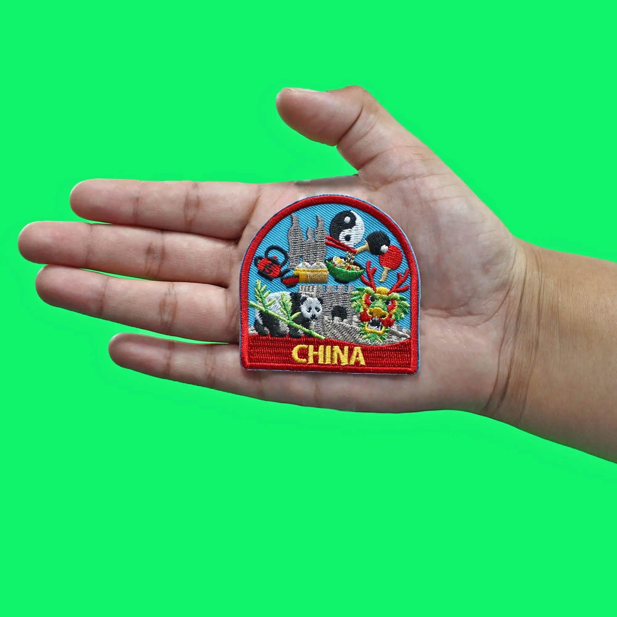 China World Showcase Travel Patch Souvenir Forbidden City Vacation Embroidered Iron On - Image 2