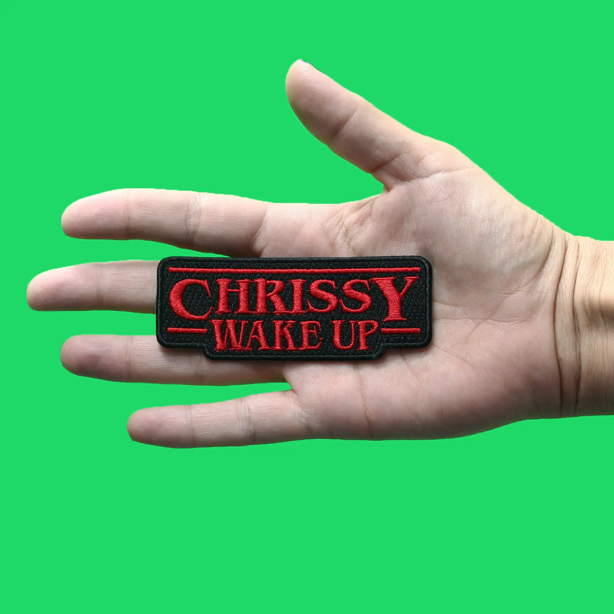 Chrissy Wake Up Patch Strange TV Horror Embroidered Iron On - Image 2