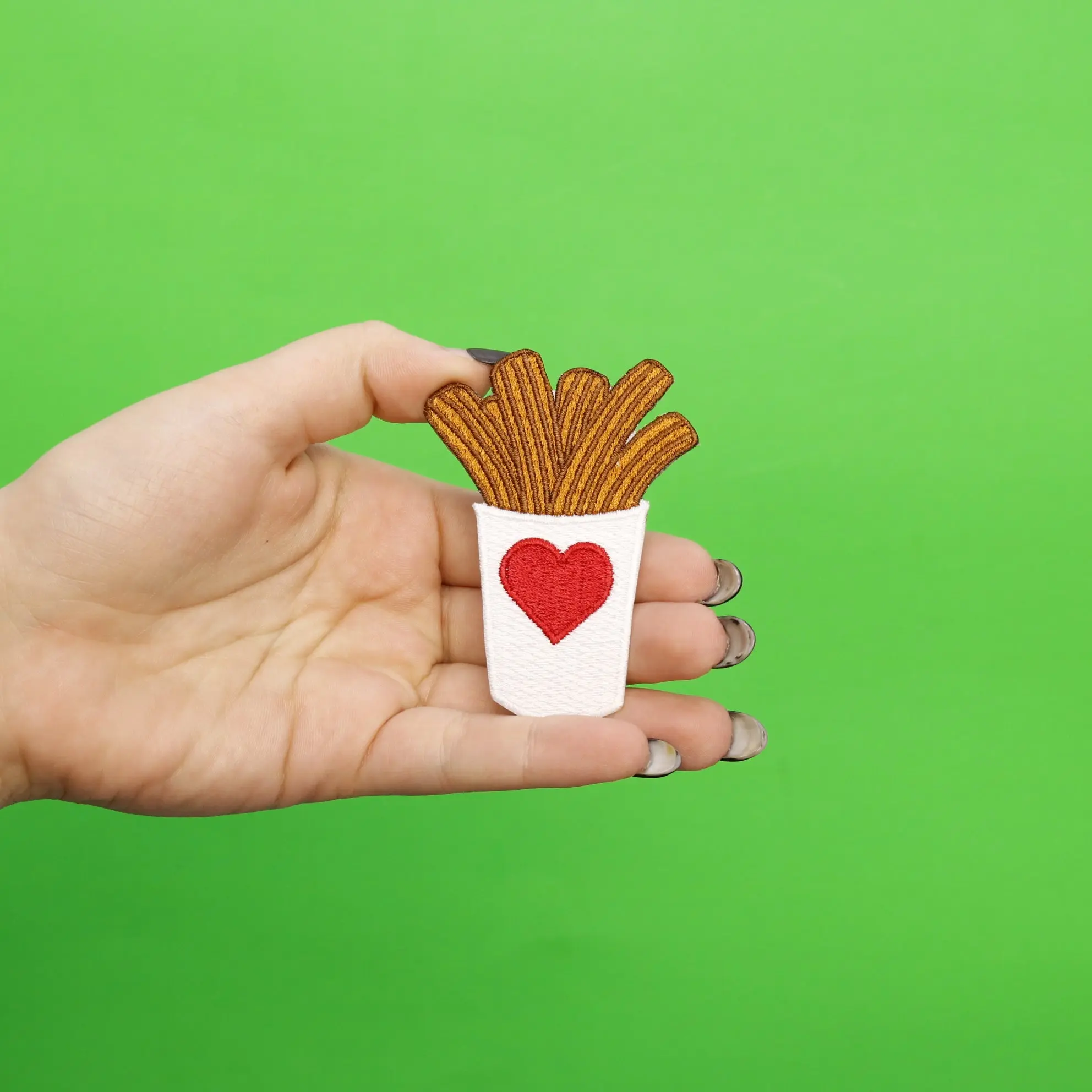 Churros In A Cup Embroidered Iron On Patch - Image 2