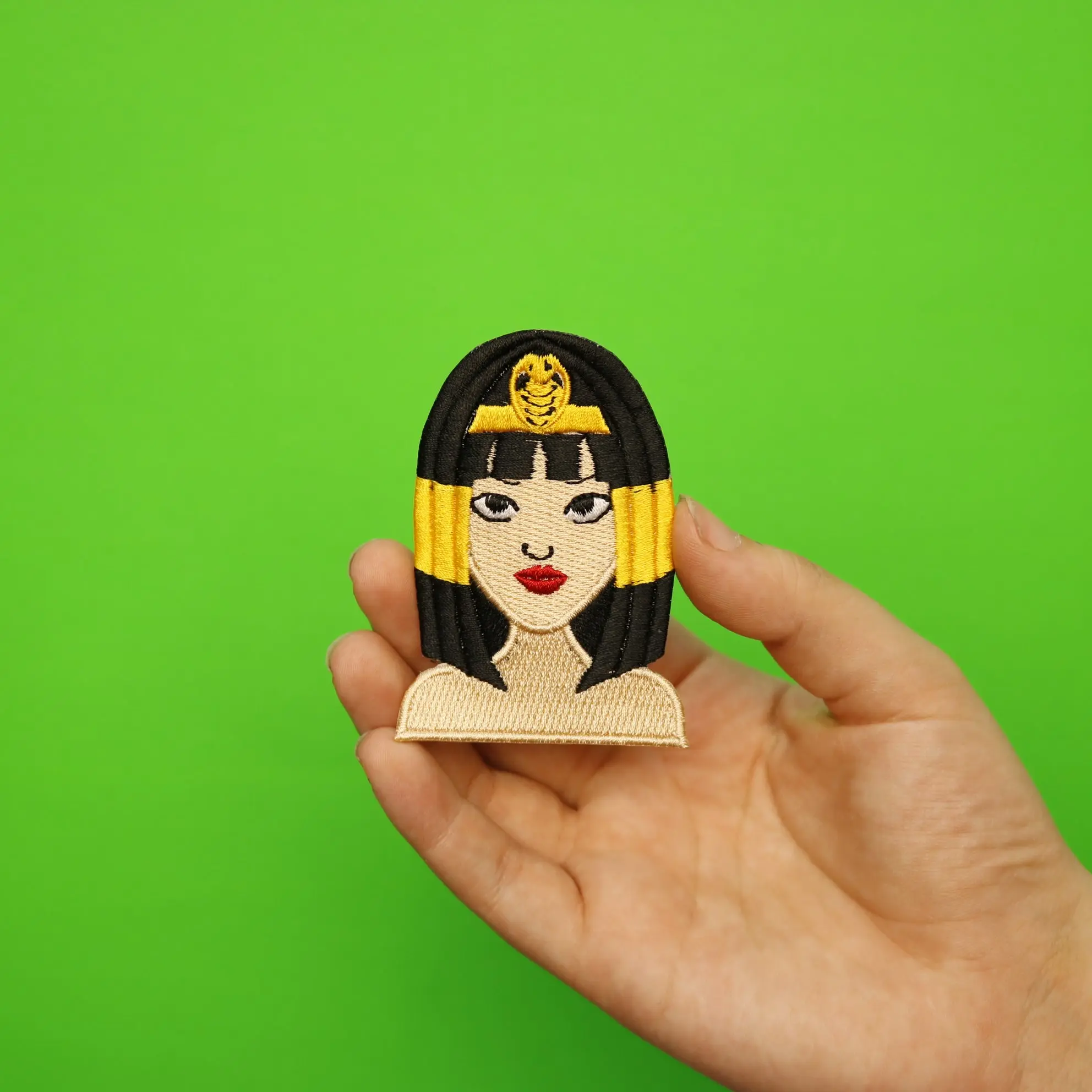 Cleopatra Portrait Embroidered Iron On Patch - Image 2