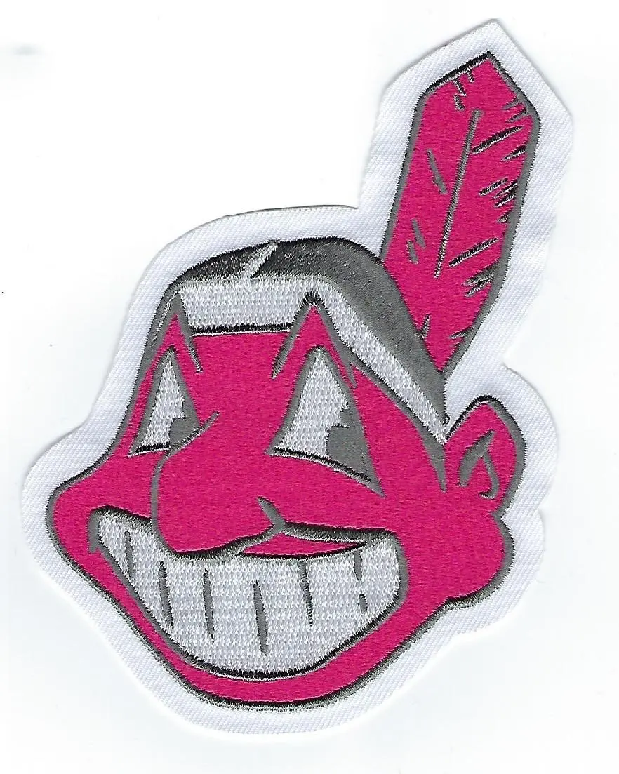 Cleveland Indians Chief Wahoo Mothers Day Pink Sleeve Jersey Patch