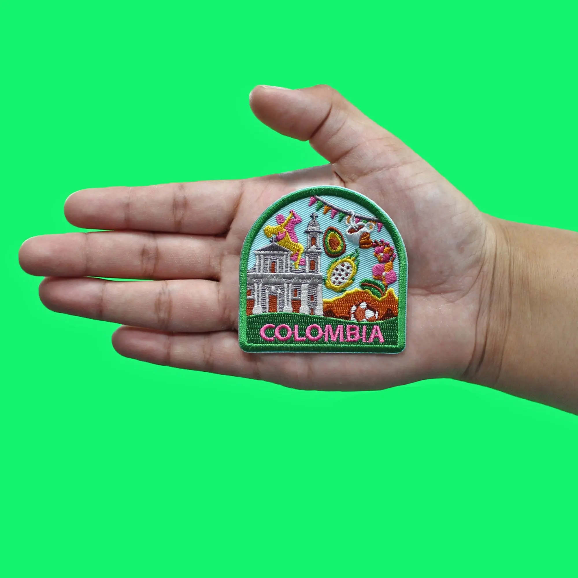 Colombia World Showcase Travel Patch Souvenir Paisa Vacation Embroidered Iron On - Image 2