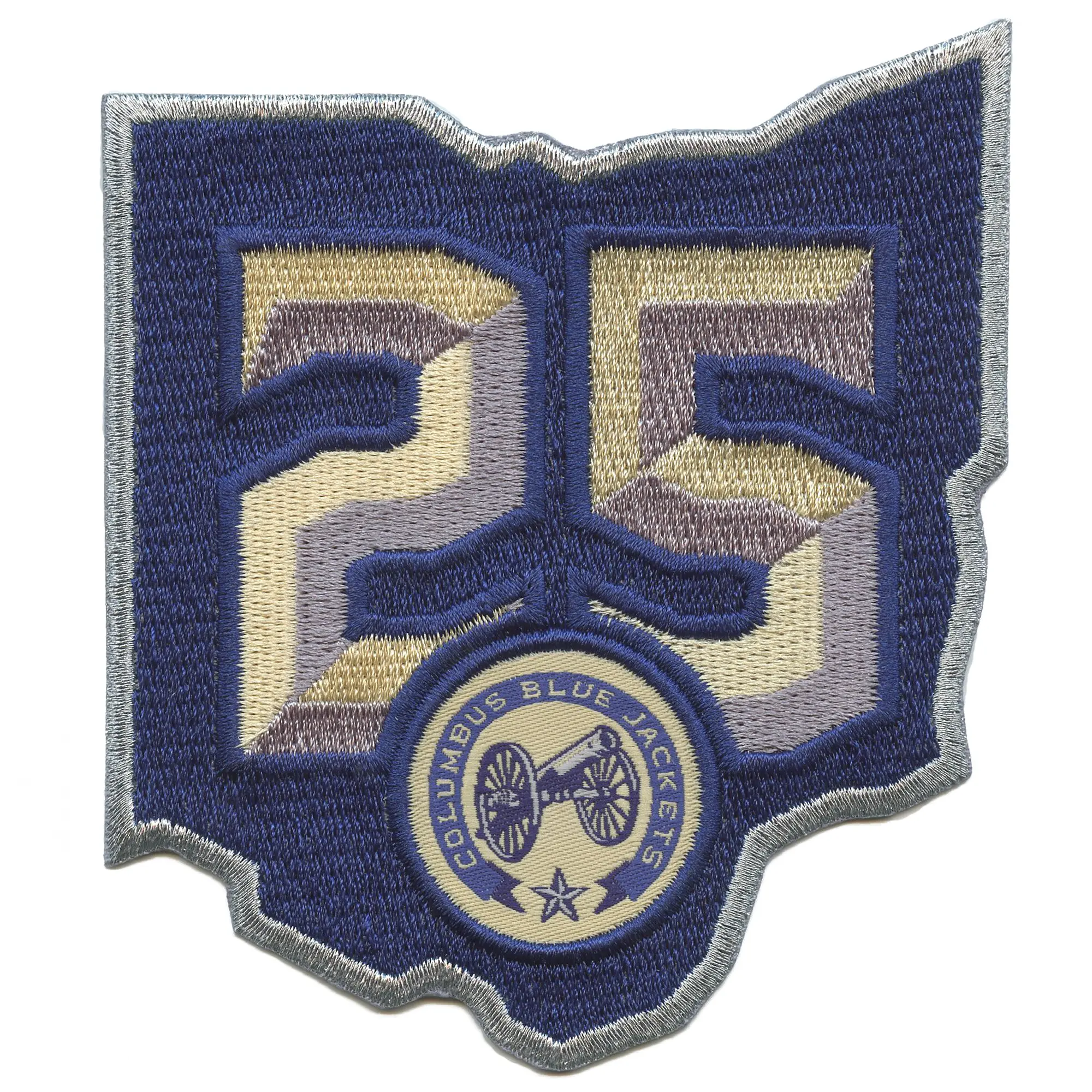 Columbus Blue Jackets 25th Anniversary Jersey Patch 2025-26 (Secondary) - Image 2