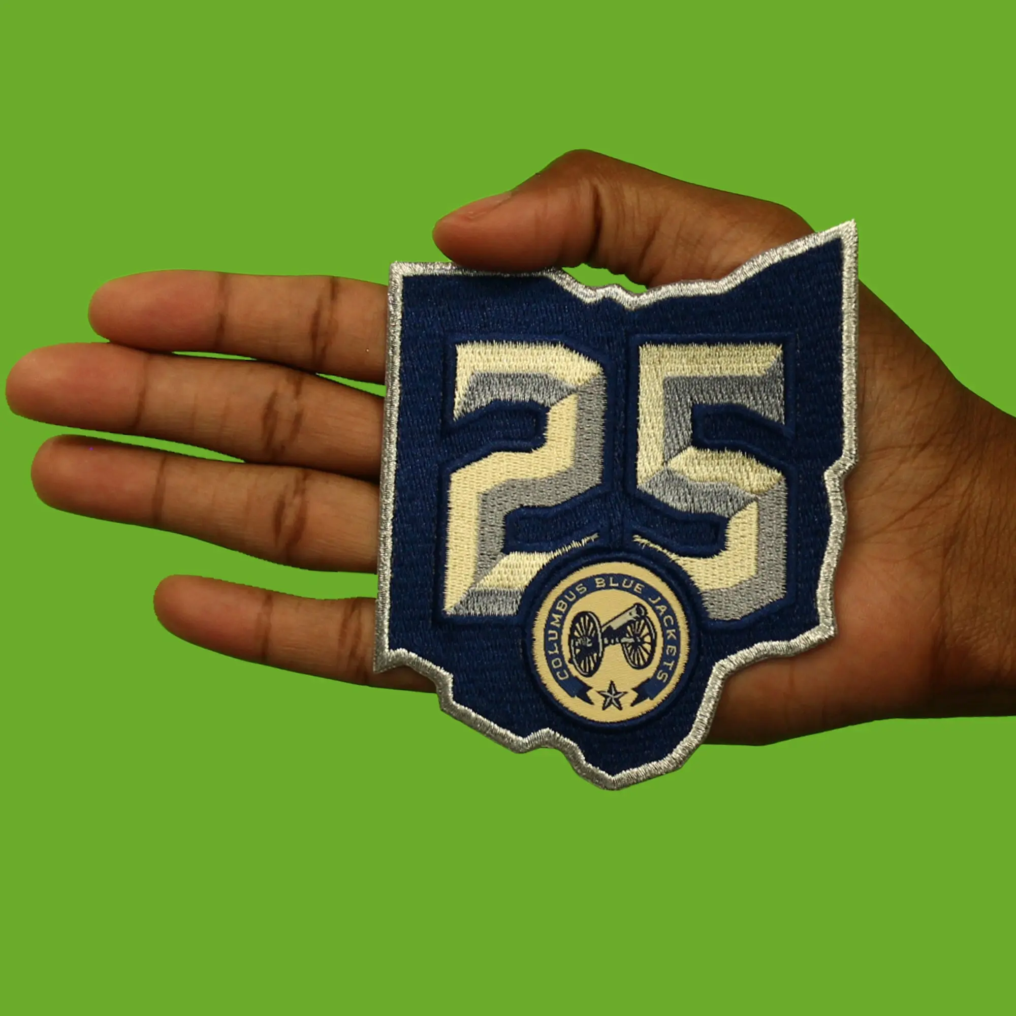 Columbus Blue Jackets 25th Anniversary Jersey Patch 2025-26 (Secondary) - Image 3