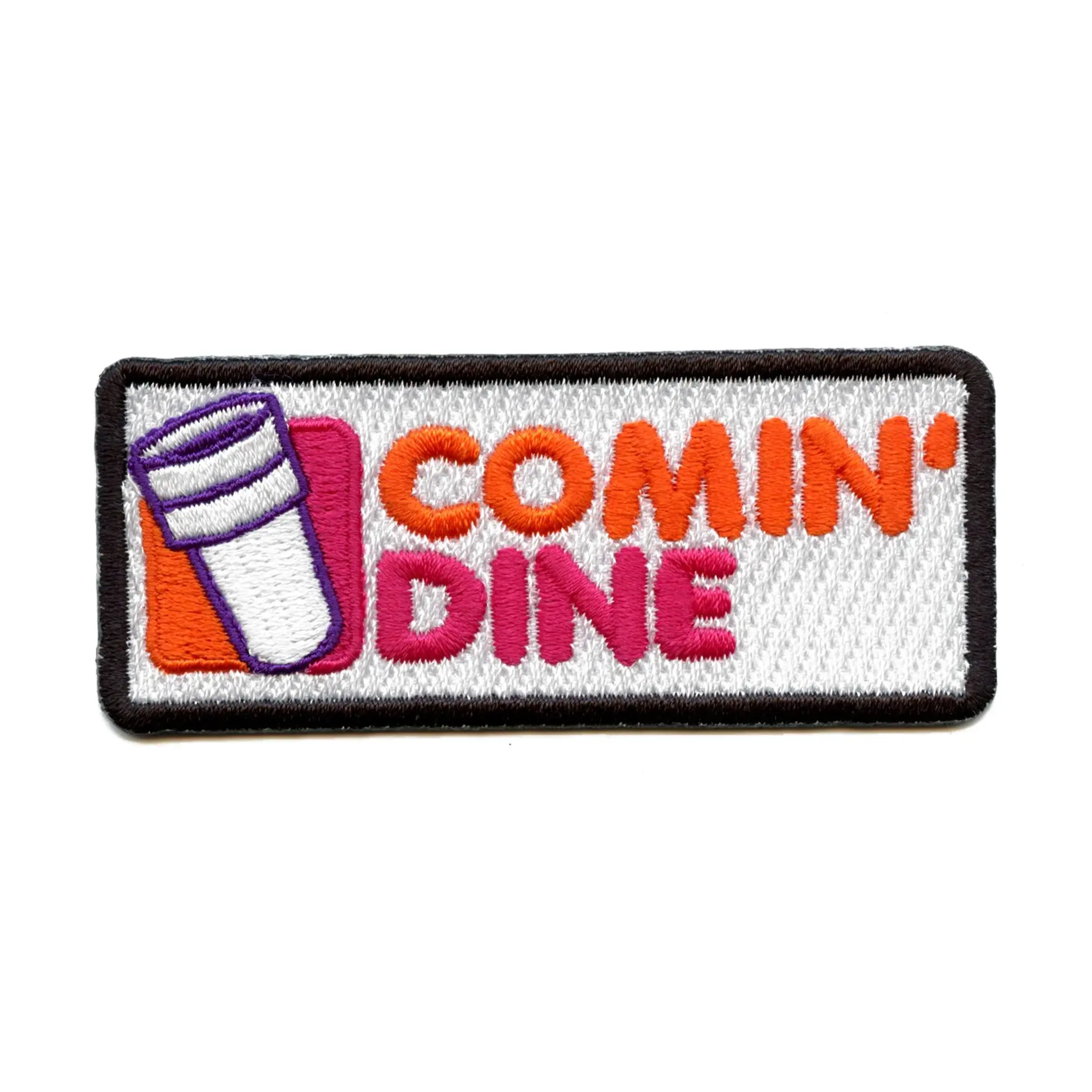 Comin Dine Double Cup Patch Coffee Shop Parody Embroidered Iron On - Image 2