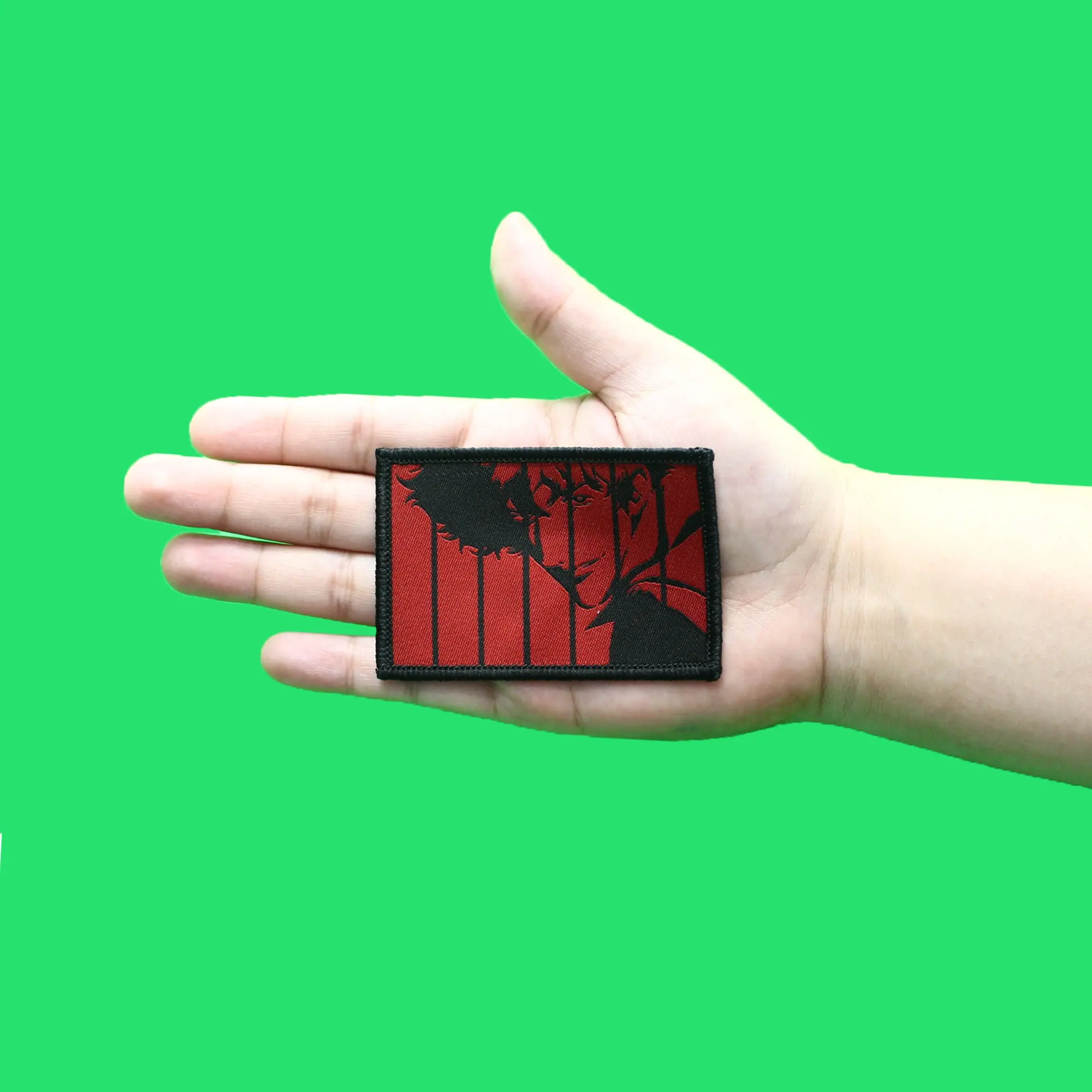 Cowboy Bebop Spike Red Patch Anime Bounty Western Woven Iron On - Image 3