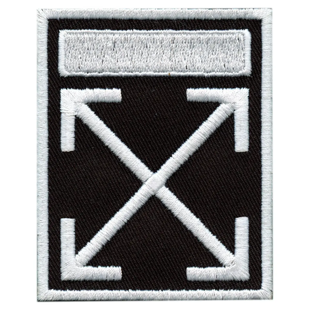 Crossing Arrows Box Logo Iron On Patch (ALT)