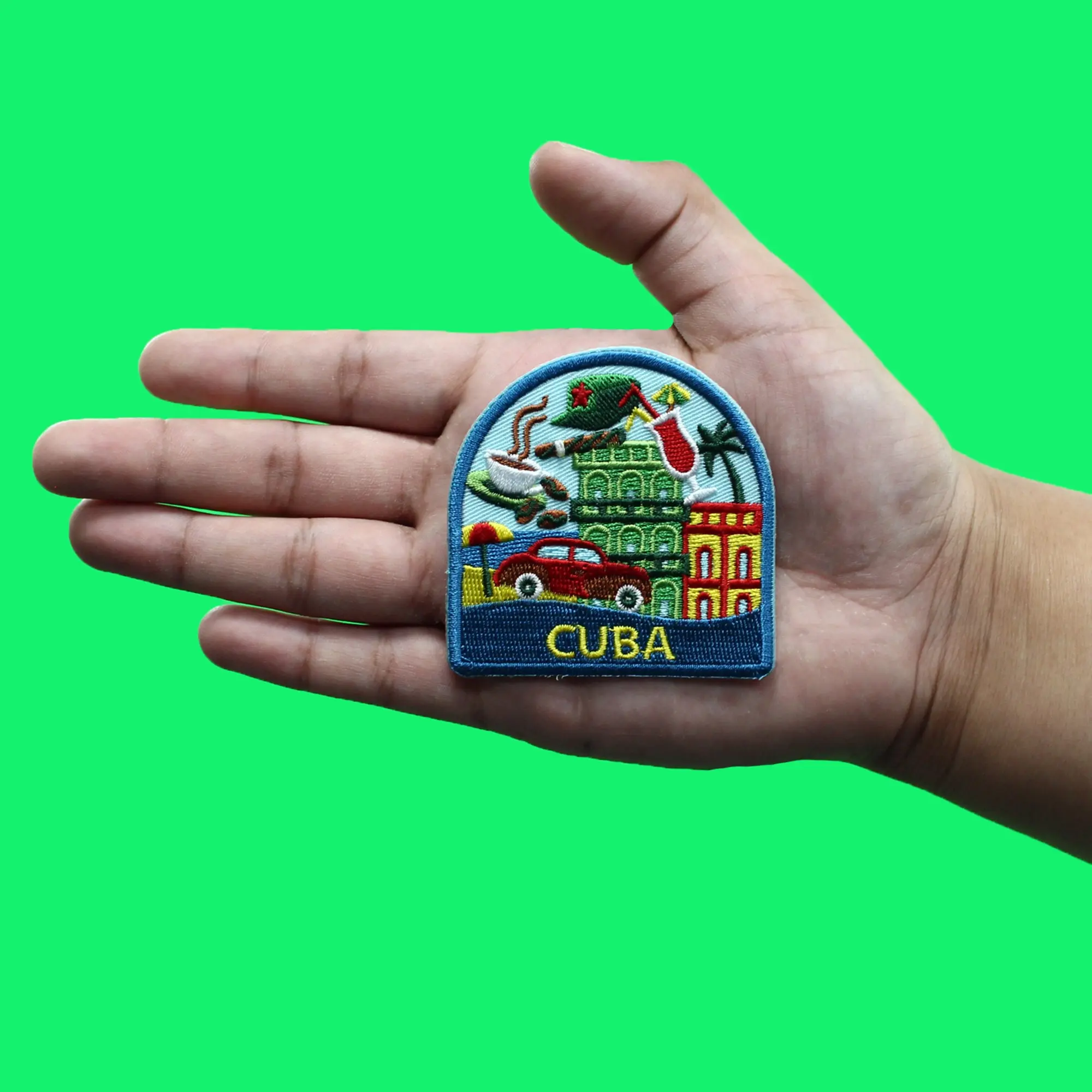 Cuba World Showcase Travel Patch Souvenir Vintage Vacation Embroidered Iron On - Image 2
