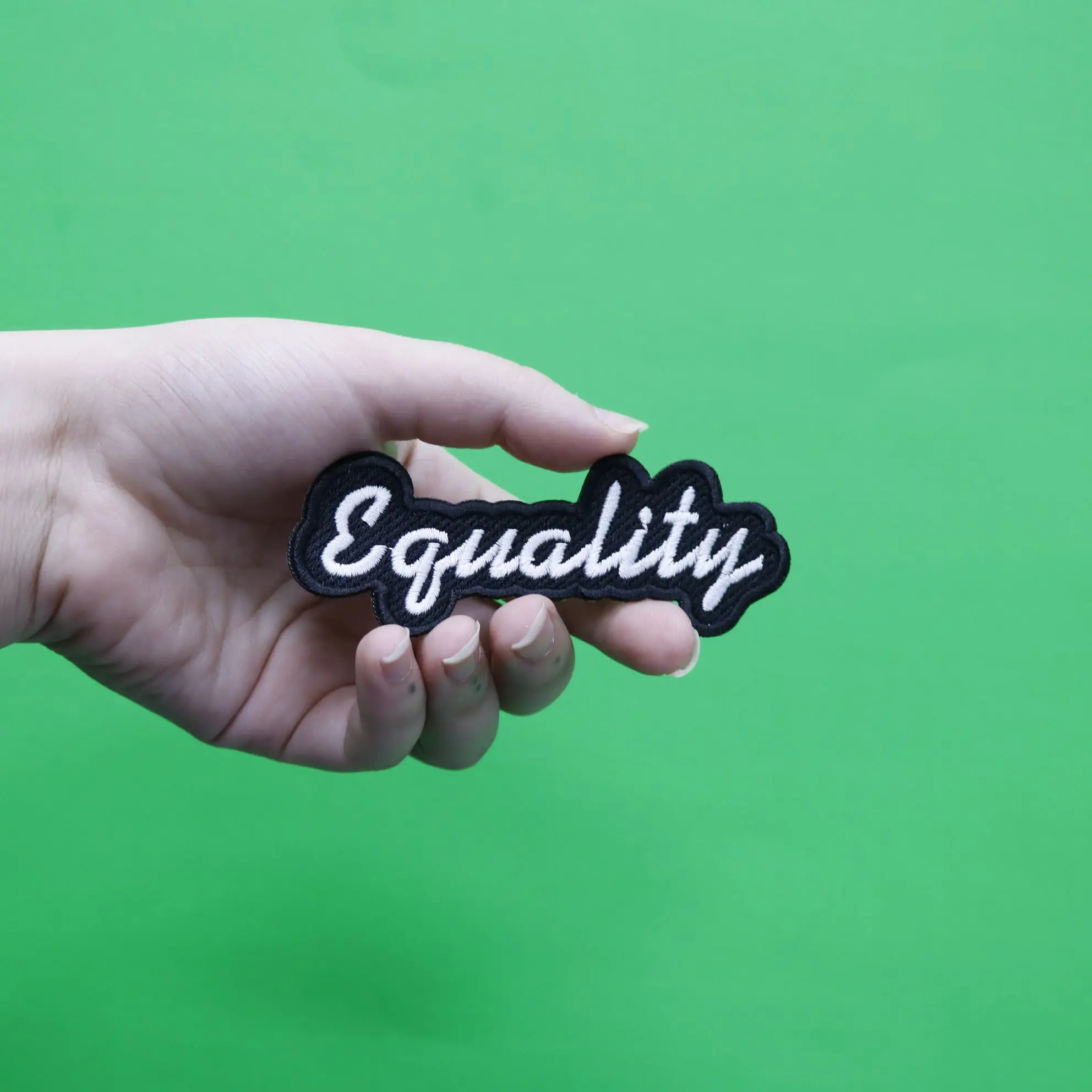 Cursive Equality Embroidered Iron On Patch - Image 2