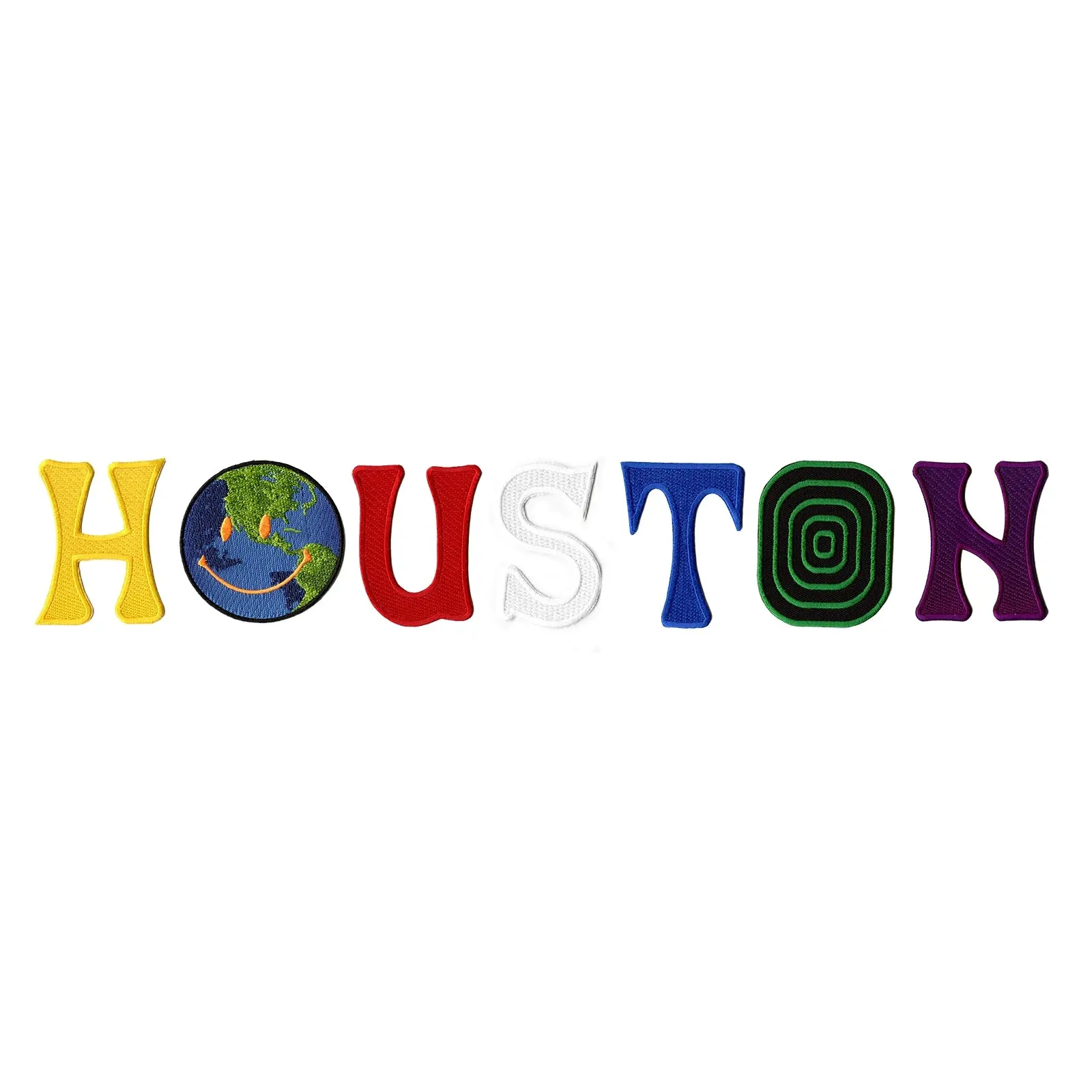 Custom Black Houston Astro World Themed Font Parody Embroidered Pullover Hoodie - Image 4