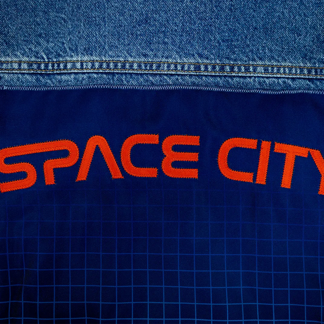 Custom Houston Baseball Team Space City Light Denim Jacket For Women - Image 3