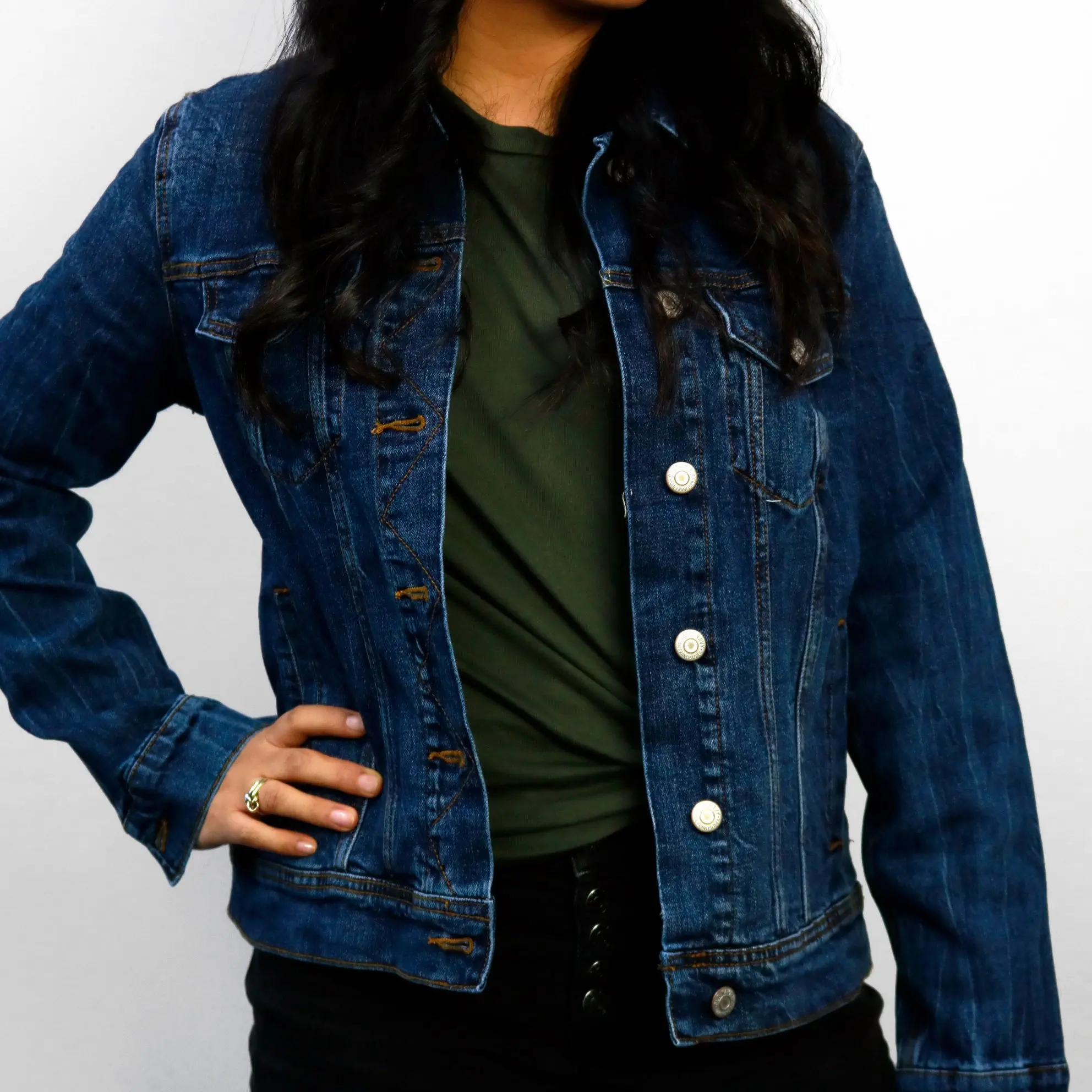 Custom Houston Basketball Team Retro Rainbow Dark Denim Jacket For Women - Image 4