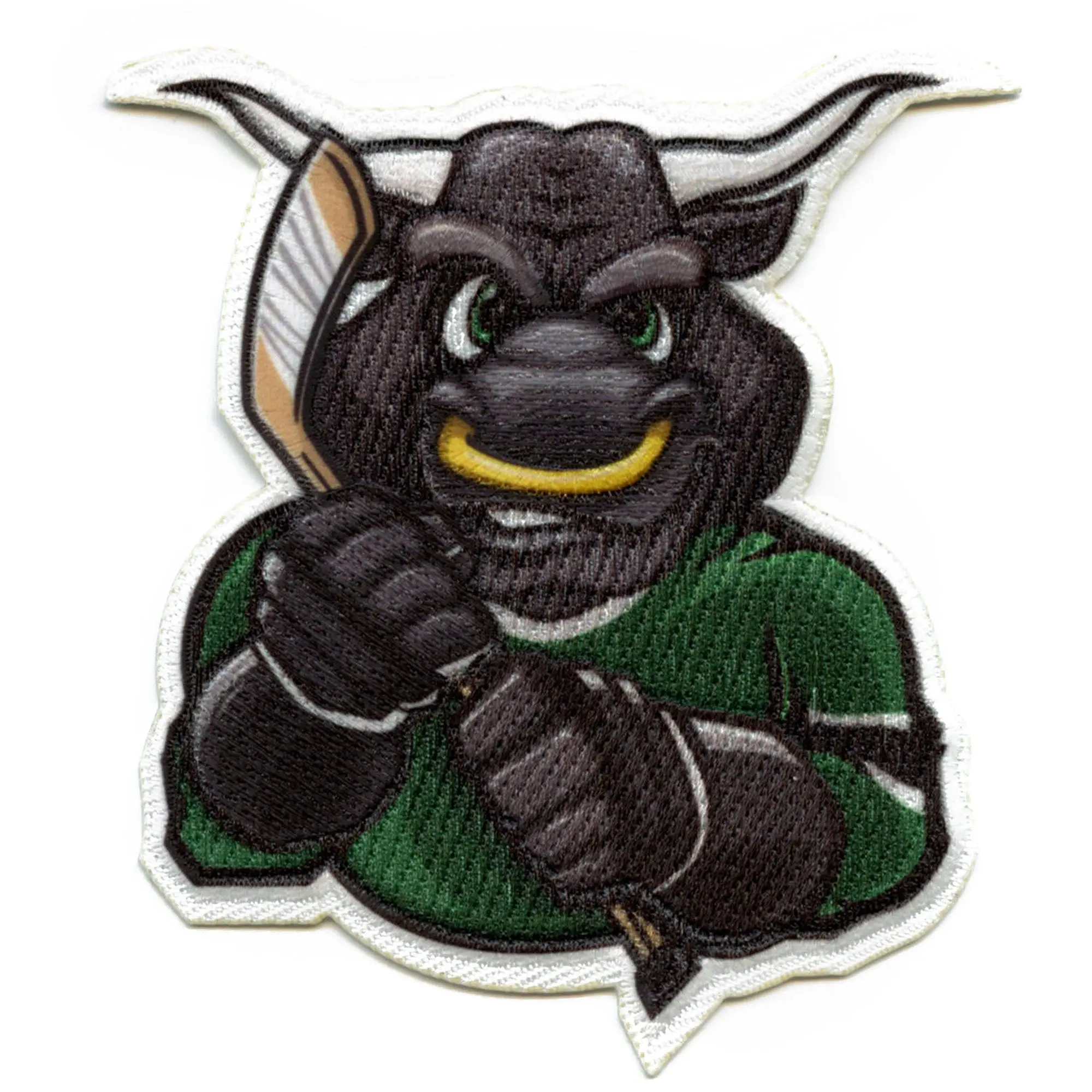 Dallas Texas Bull PhotoPatch Mascot Hockey Parody Embroidery Iron On
