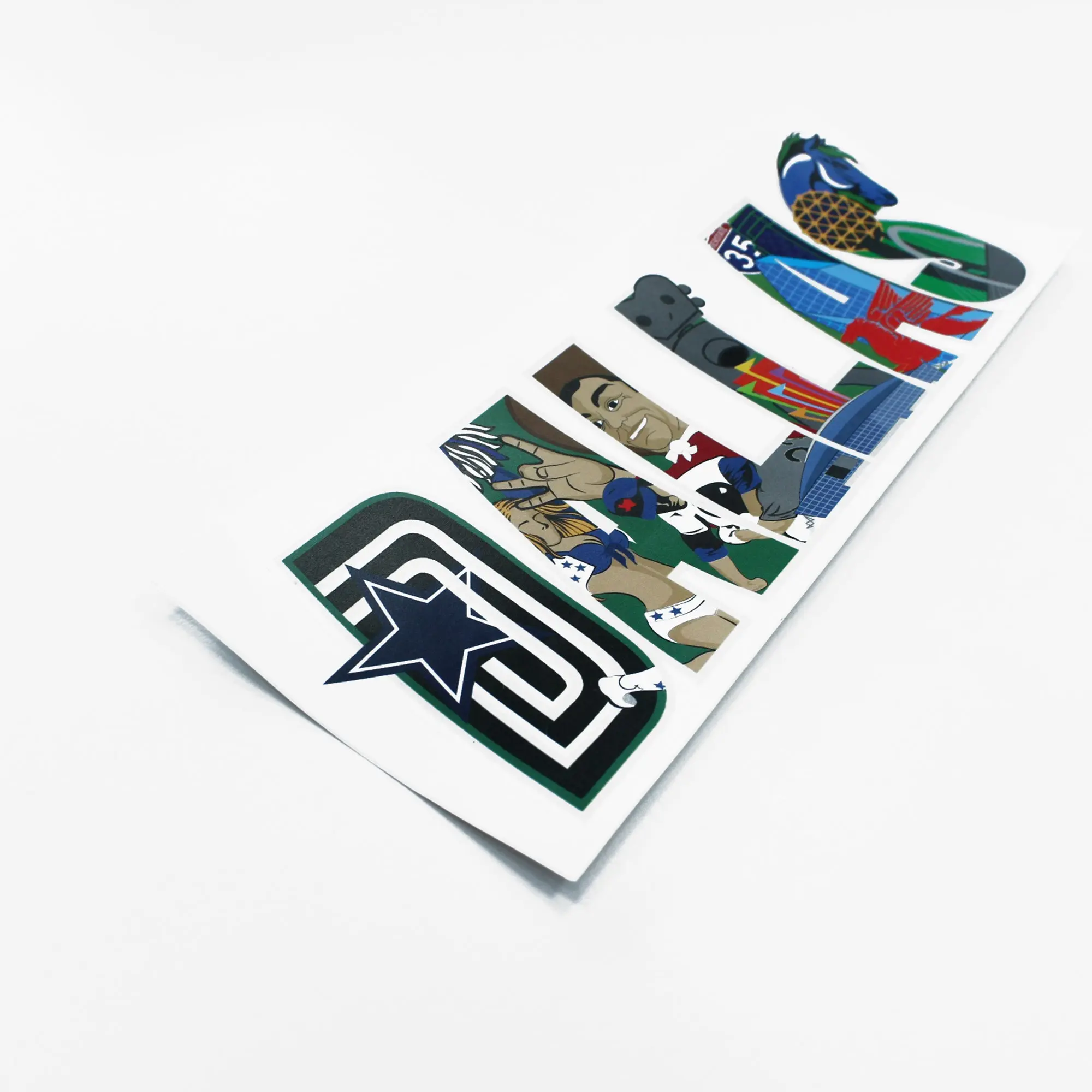 Dallas Texas Large Iconic Collage Bumper Sticker - Image 2